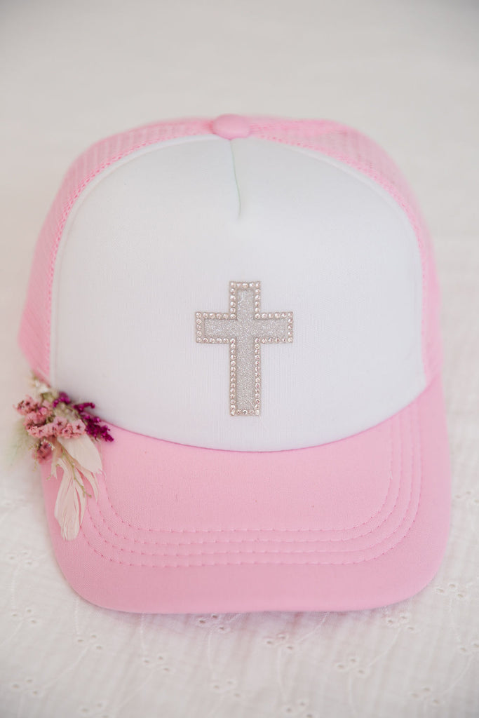 CROSS PINK TRUCKER HAT TRUCKER HAT Judith March