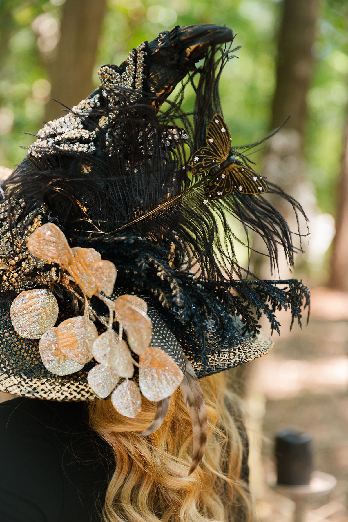 MIDNIGHT MAGIC WITCH HAT (ONE OF A KIND) TRUCKER HAT Judith March