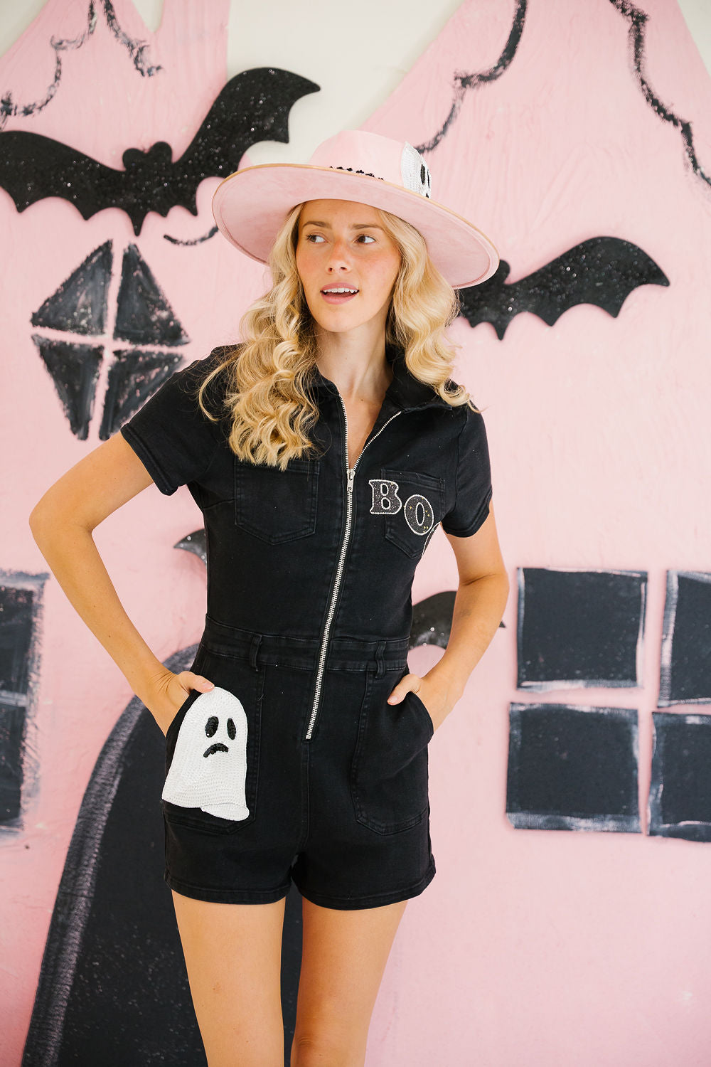 BOO BLACK ROMPER