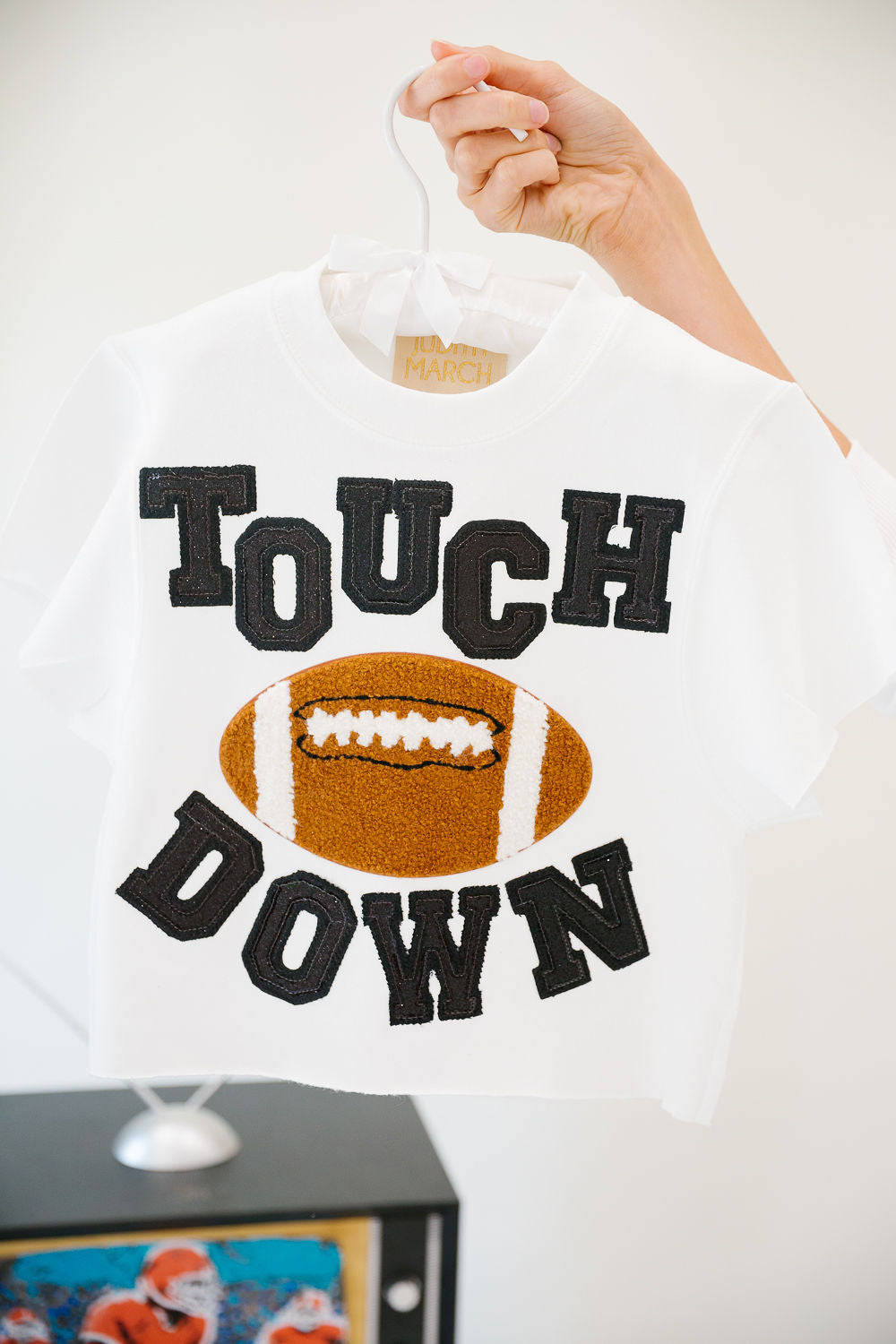 MINI KIDS TOUCHDOWN DARLING WHITE PULLOVER PULLOVER Judith March
