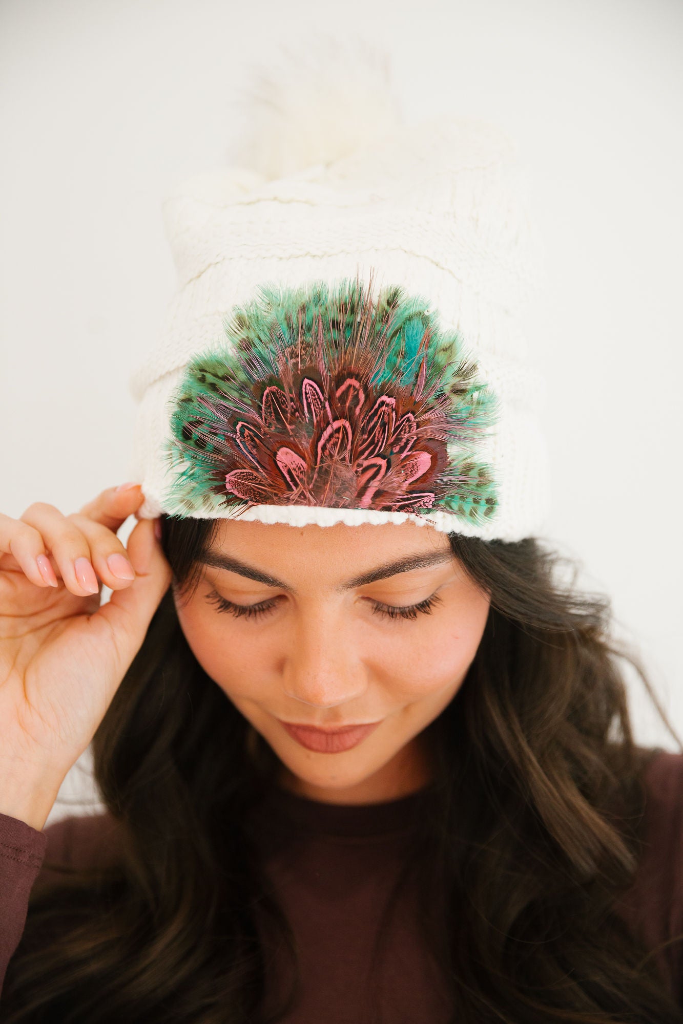 FROSTED FEATHER BEANIE BEANIE Judith March