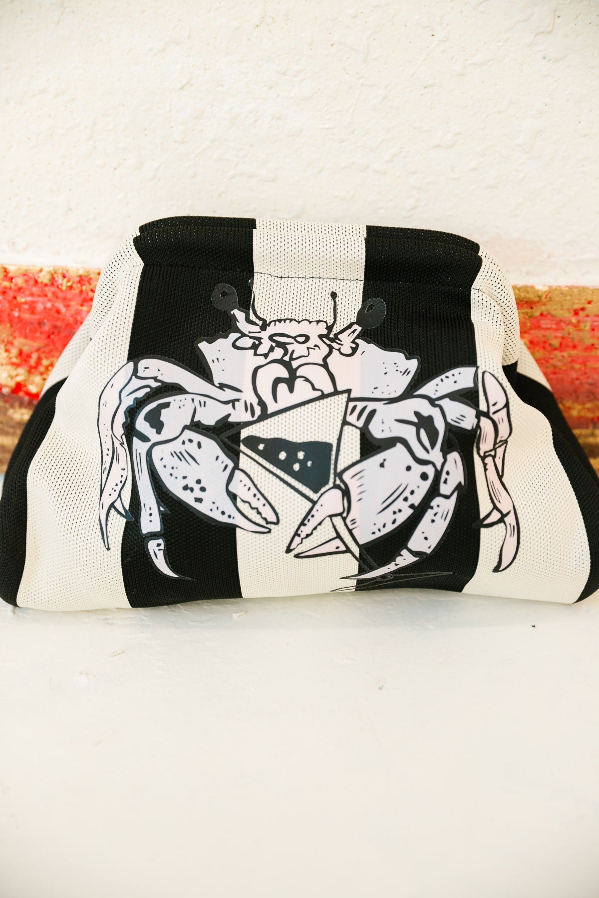 CLAWS & COCKTAILS STRIPED CLUTCH Clutch Judith March