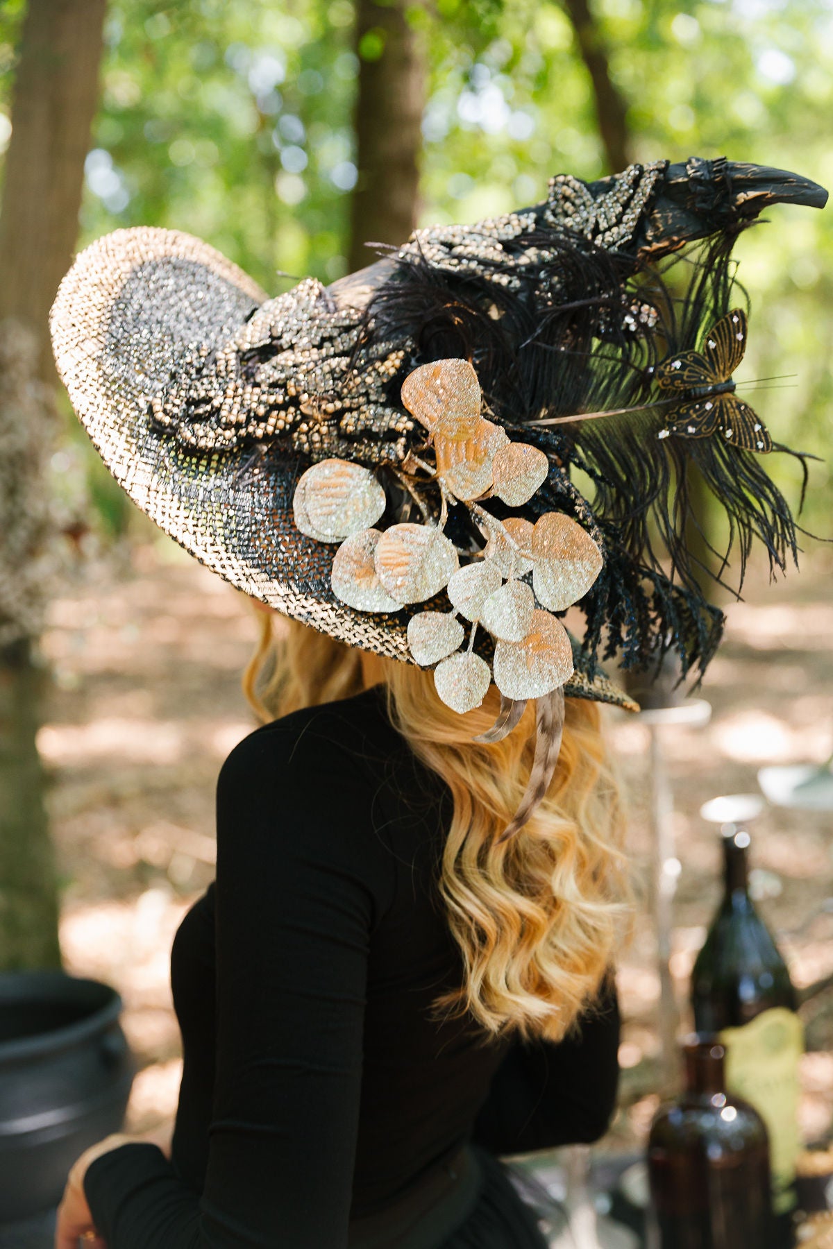 MIDNIGHT MAGIC WITCH HAT (ONE OF A KIND) TRUCKER HAT Judith March