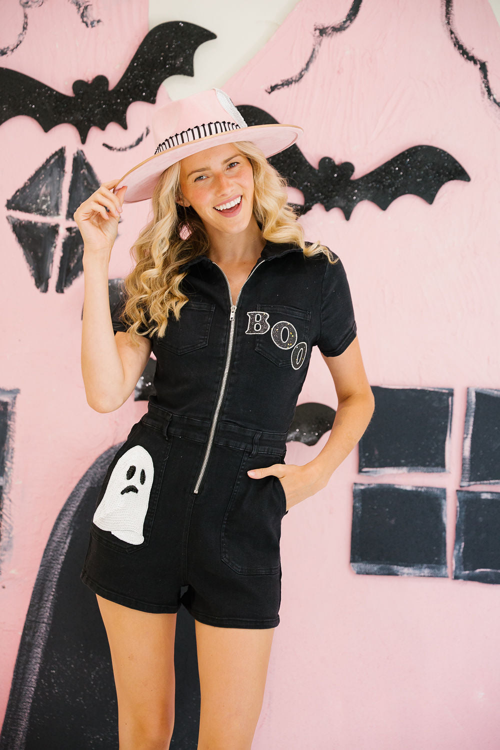 BOO BLACK ROMPER