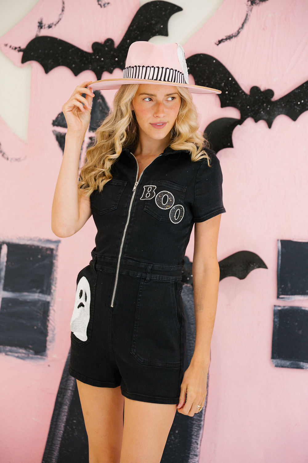 BOO BLACK ROMPER