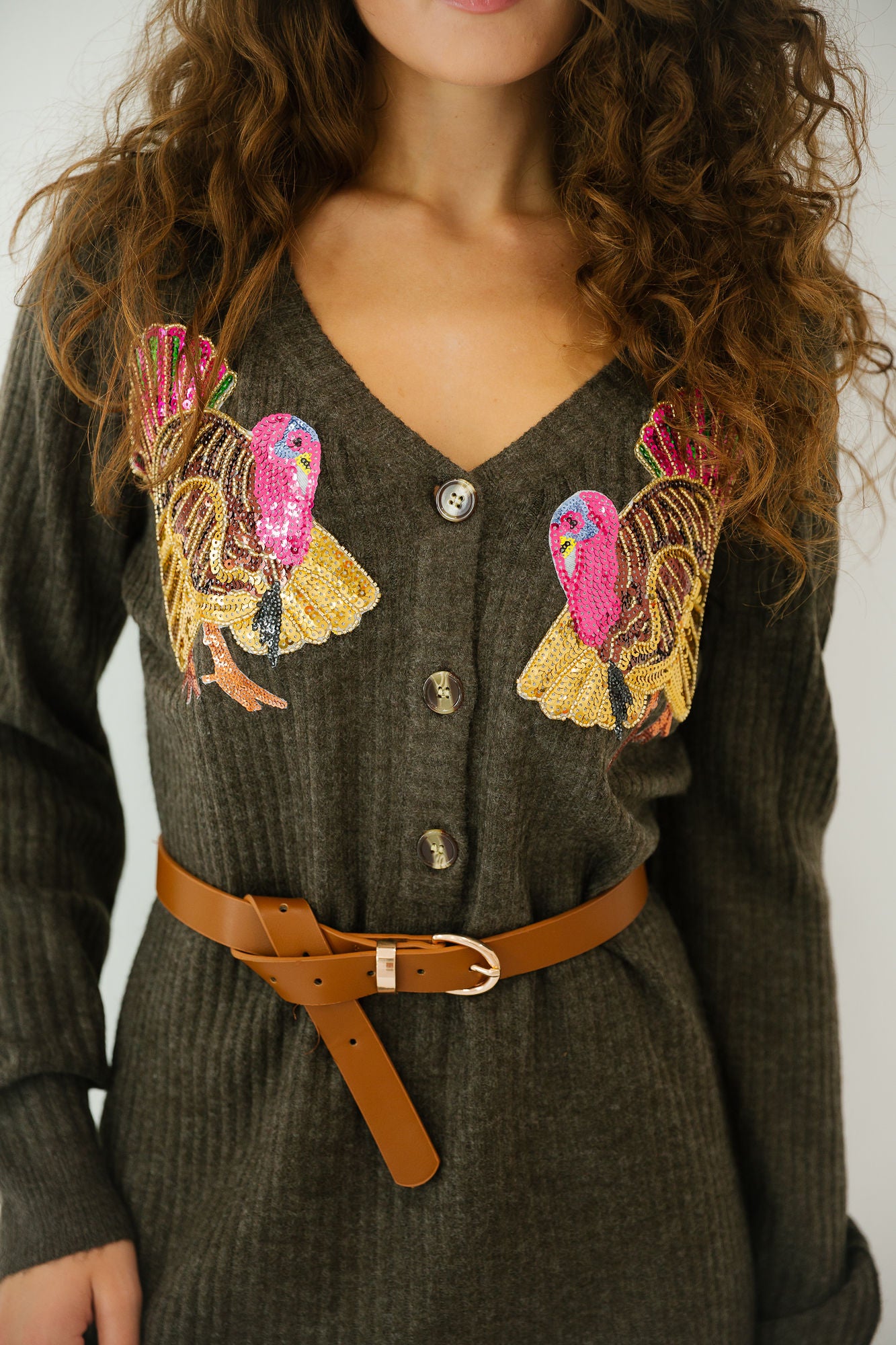 TURKEY DAY SWEATER DRESS DRESS Judith March