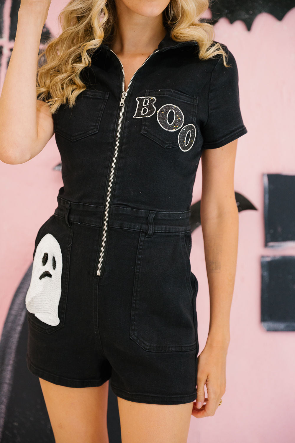 BOO BLACK ROMPER