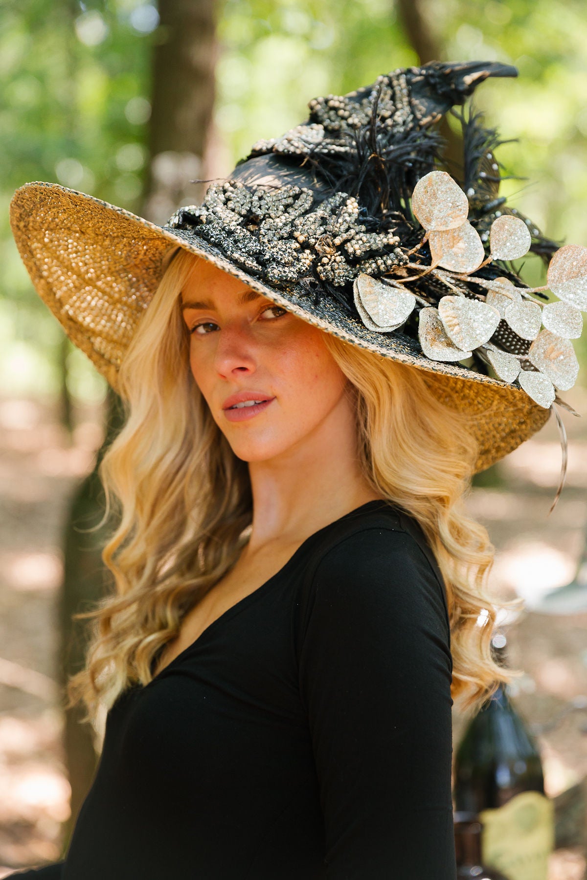 MIDNIGHT MAGIC WITCH HAT (ONE OF A KIND) TRUCKER HAT Judith March