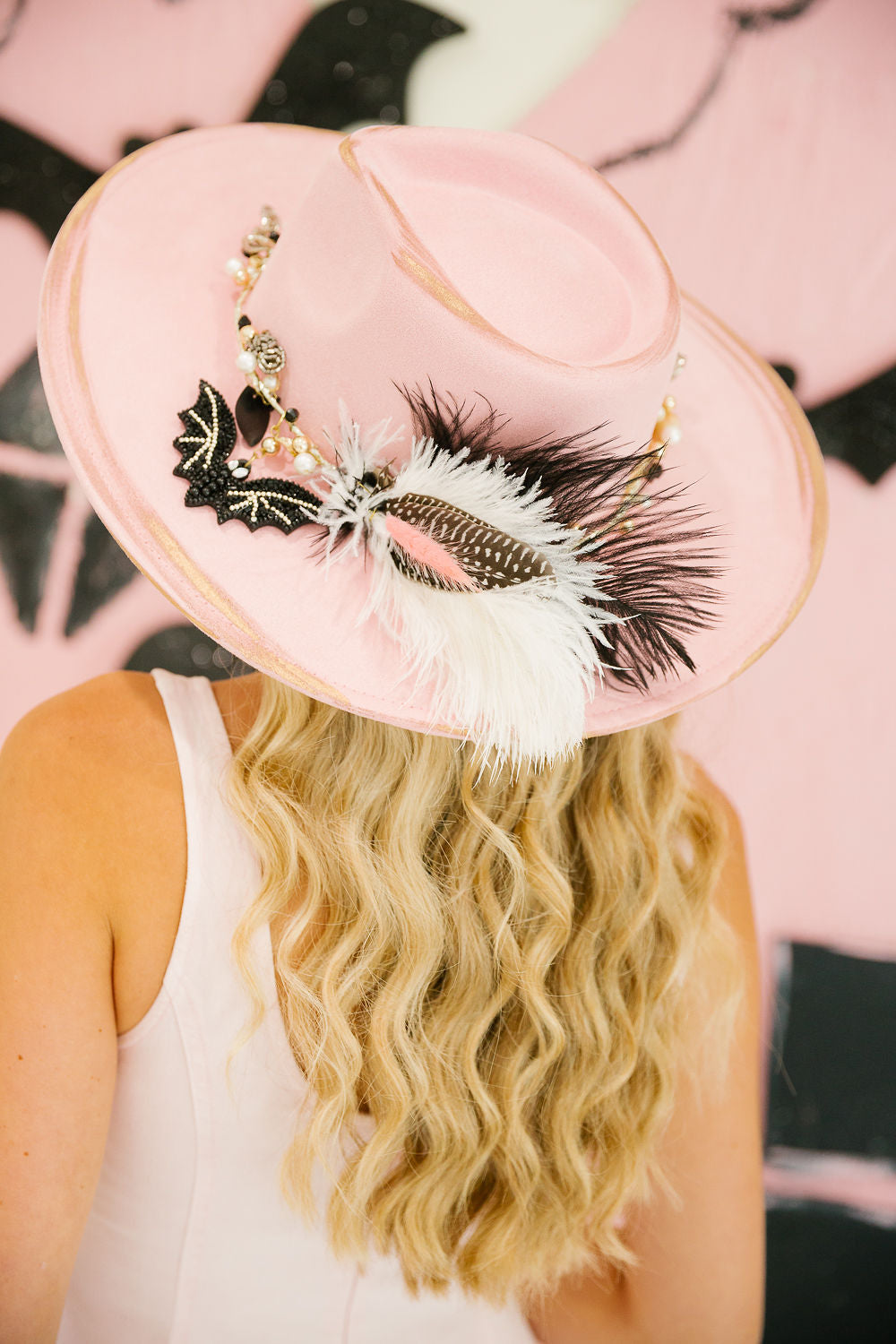 BLUSHING BAT RANCHER HAT TRUCKER HAT Judith March