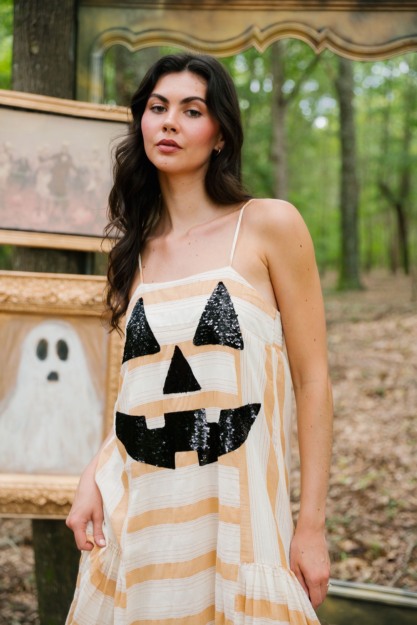 SPOOKY SEASON STRIPED DRESS DRESS Judith March
