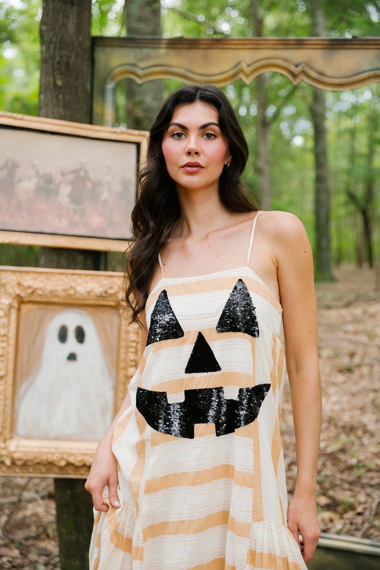 SPOOKY SEASON STRIPED DRESS DRESS Judith March