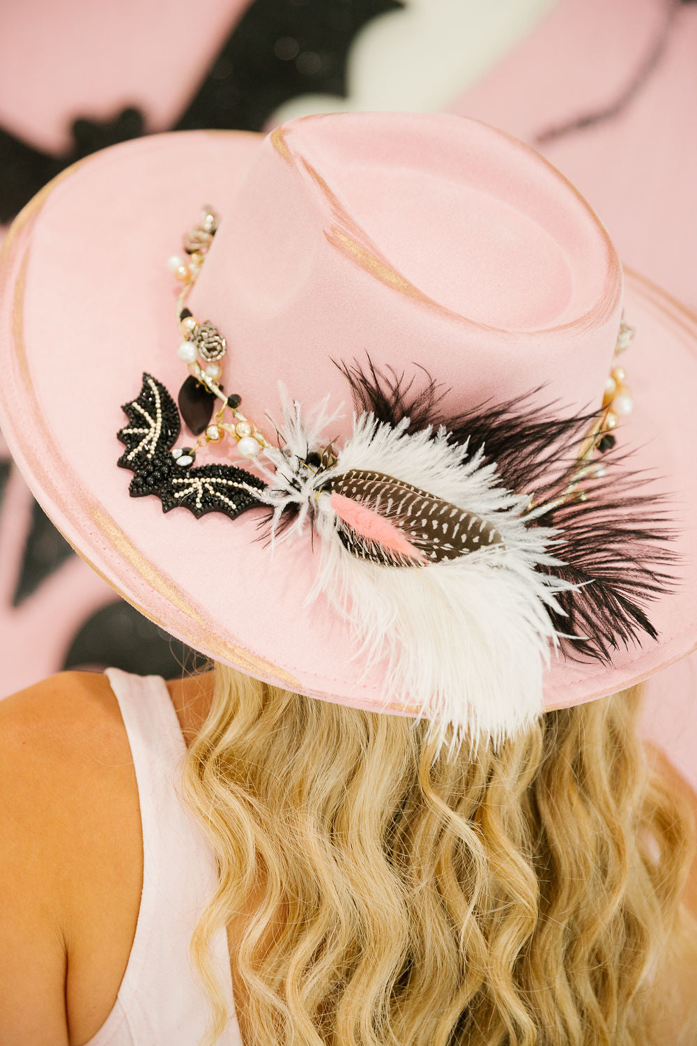 BLUSHING BAT RANCHER HAT TRUCKER HAT Judith March