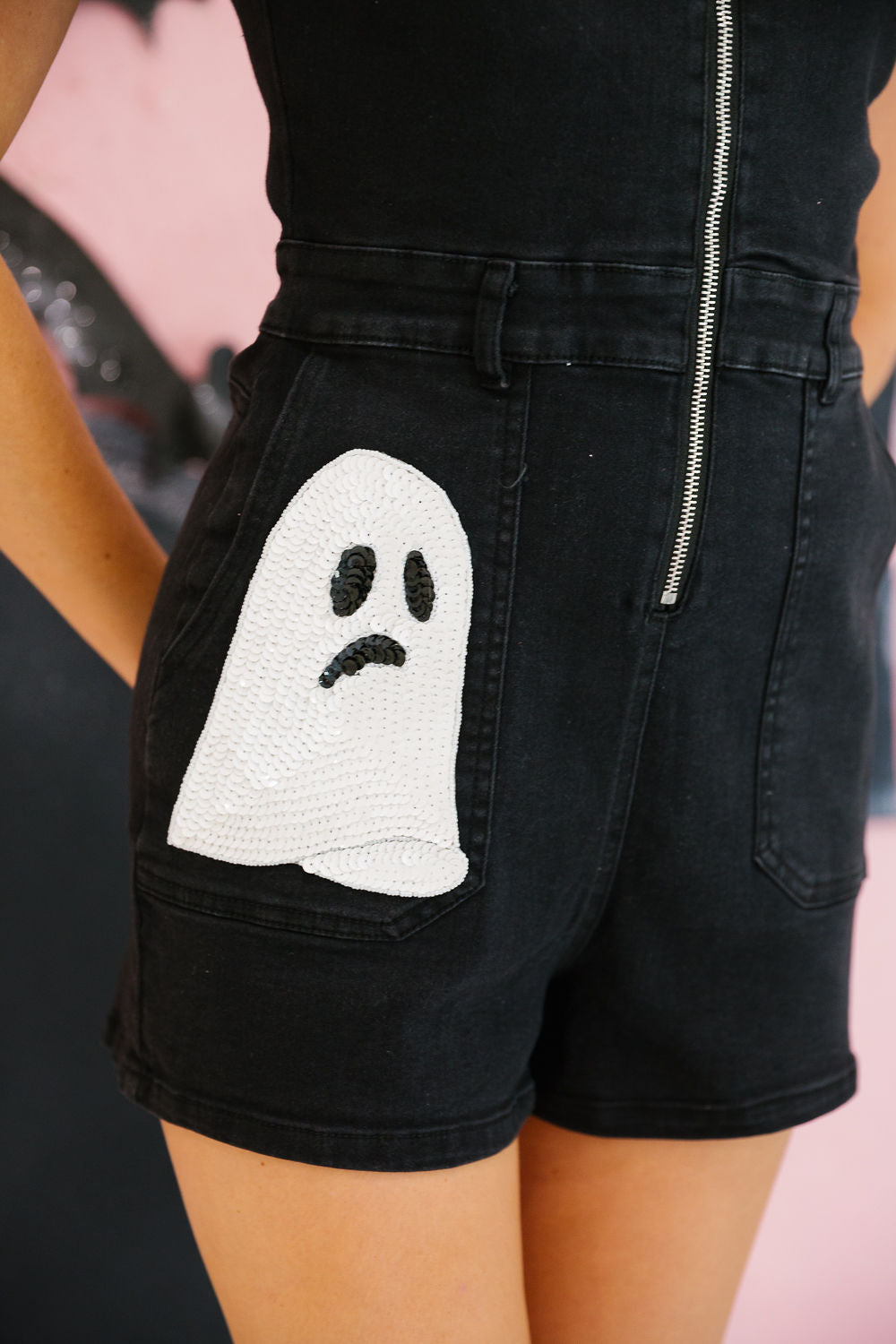 BOO BLACK ROMPER