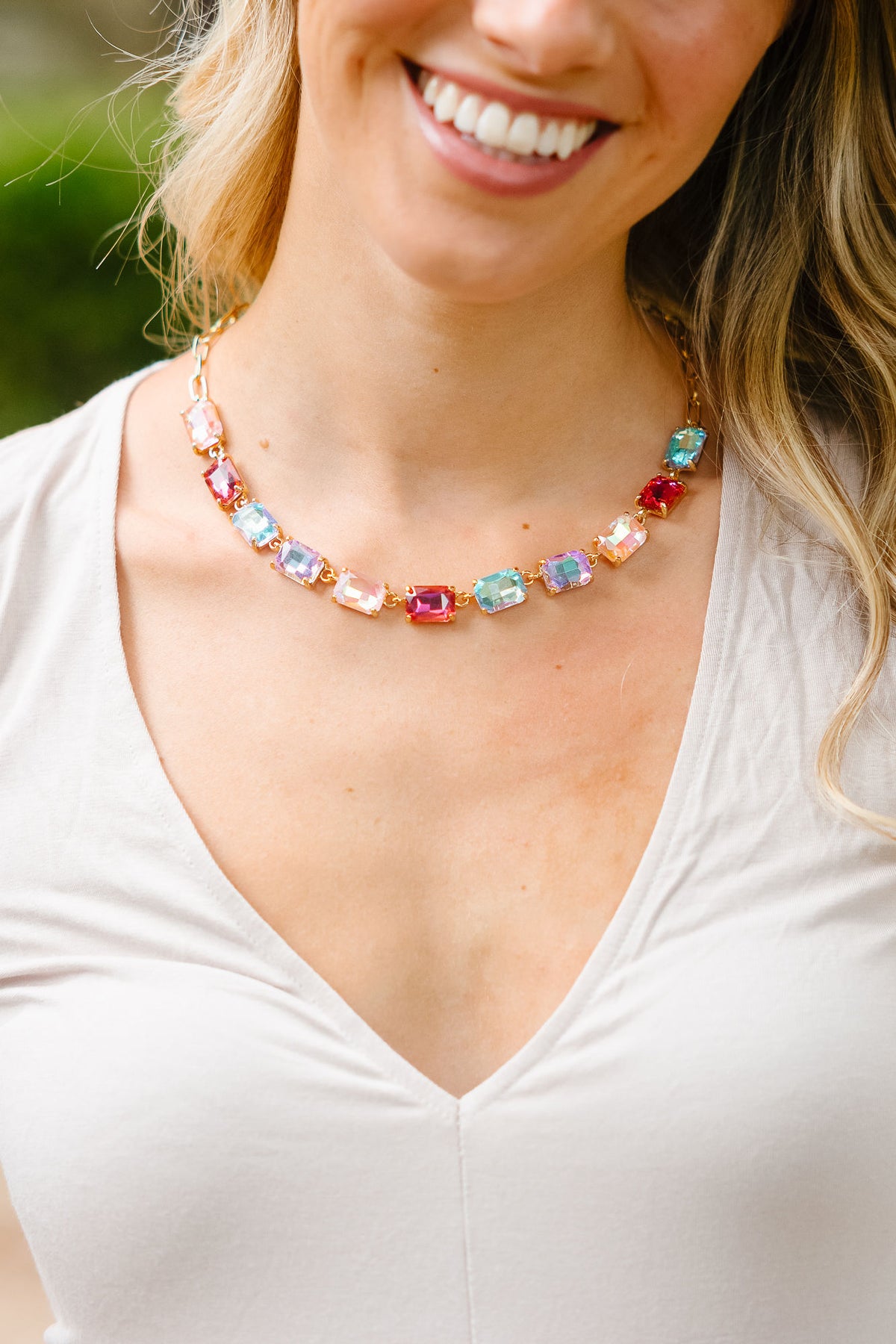 GEMSTONE STATEMENT NECKLACES NECKLACE Judith March MULTICOLOR PINK