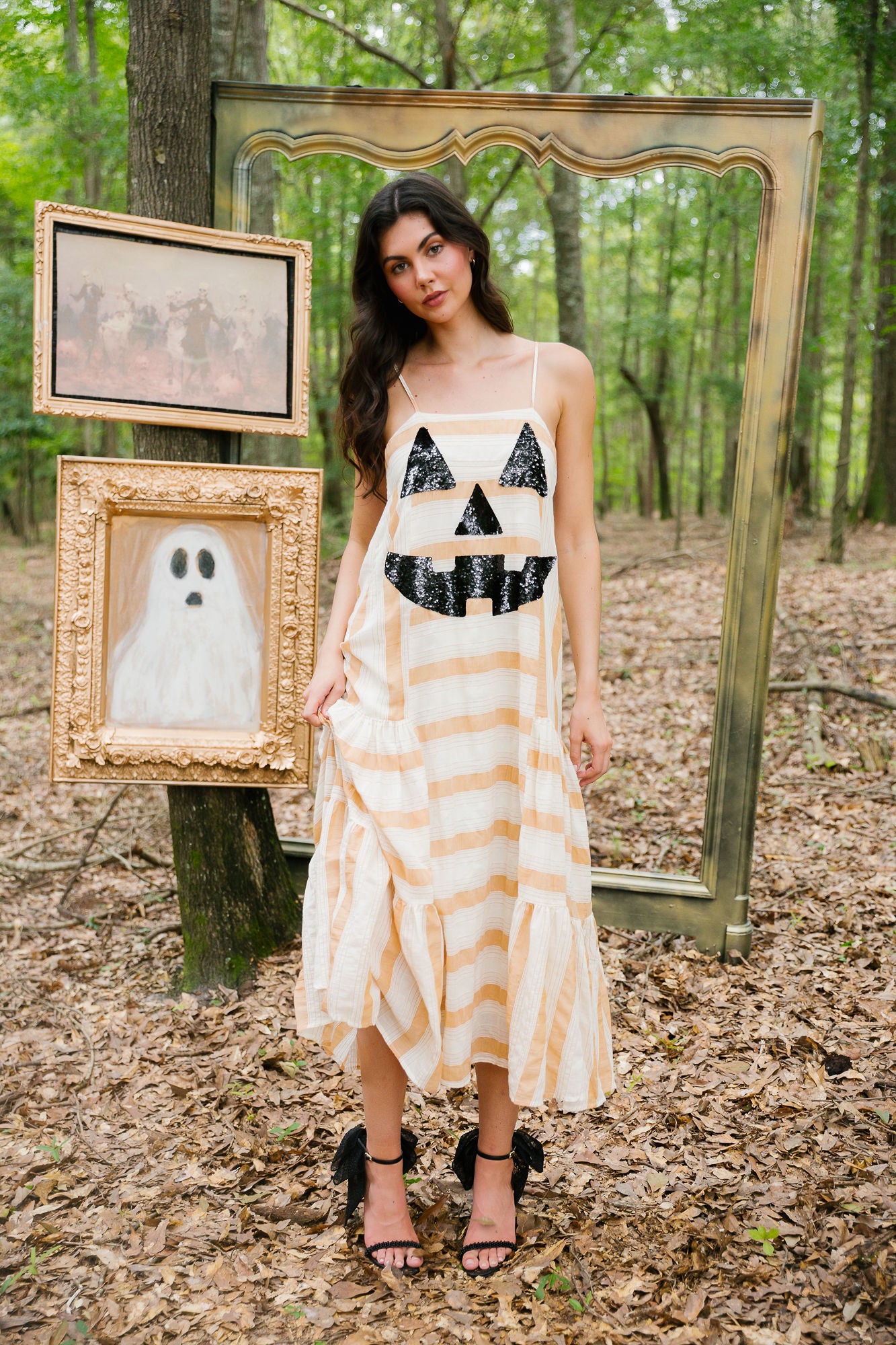 SPOOKY SEASON STRIPED DRESS DRESS Judith March