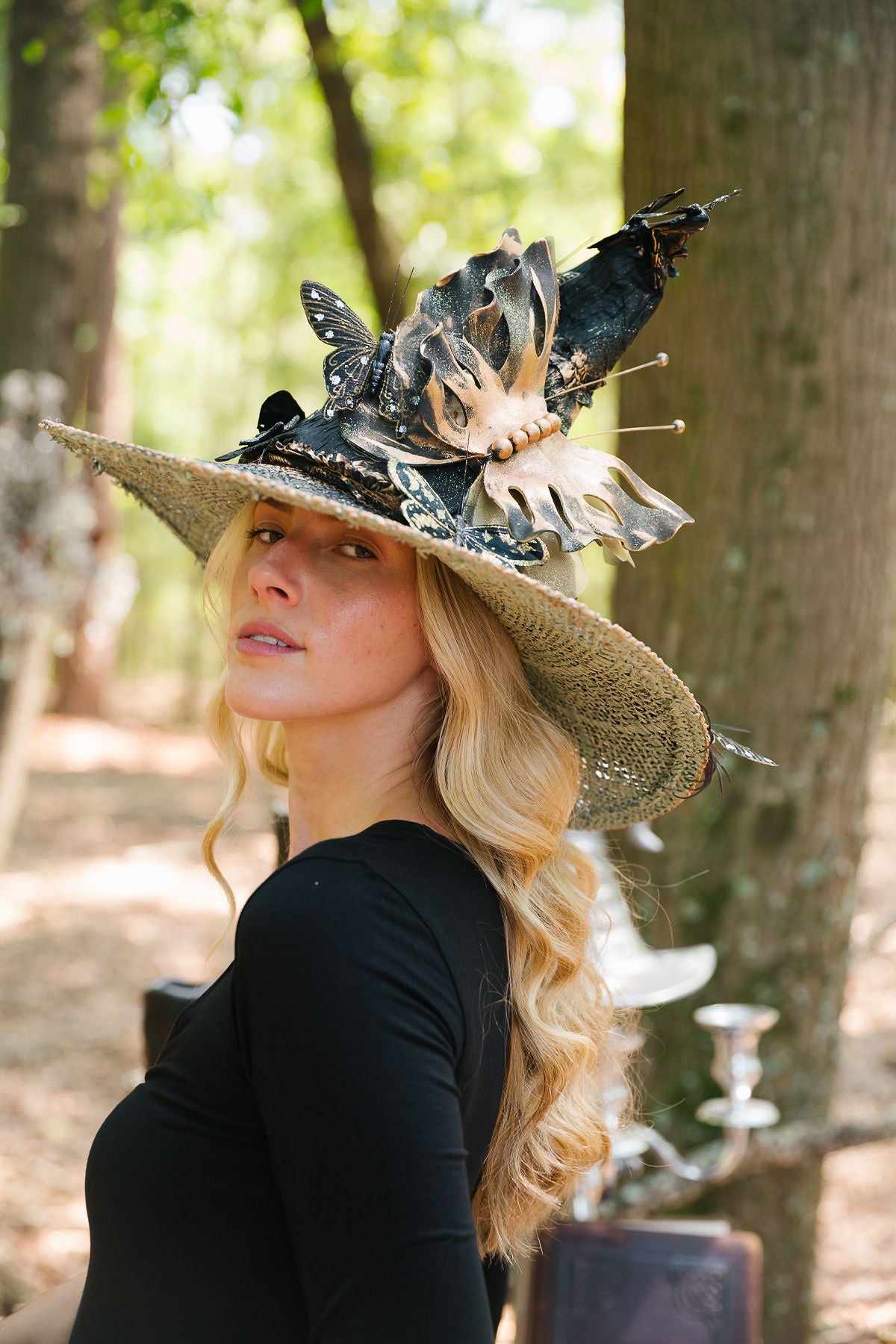 THE FLUTTER & FRIGHT WITCH HAT (ONE OF A KIND) WITCH HAT Judith March