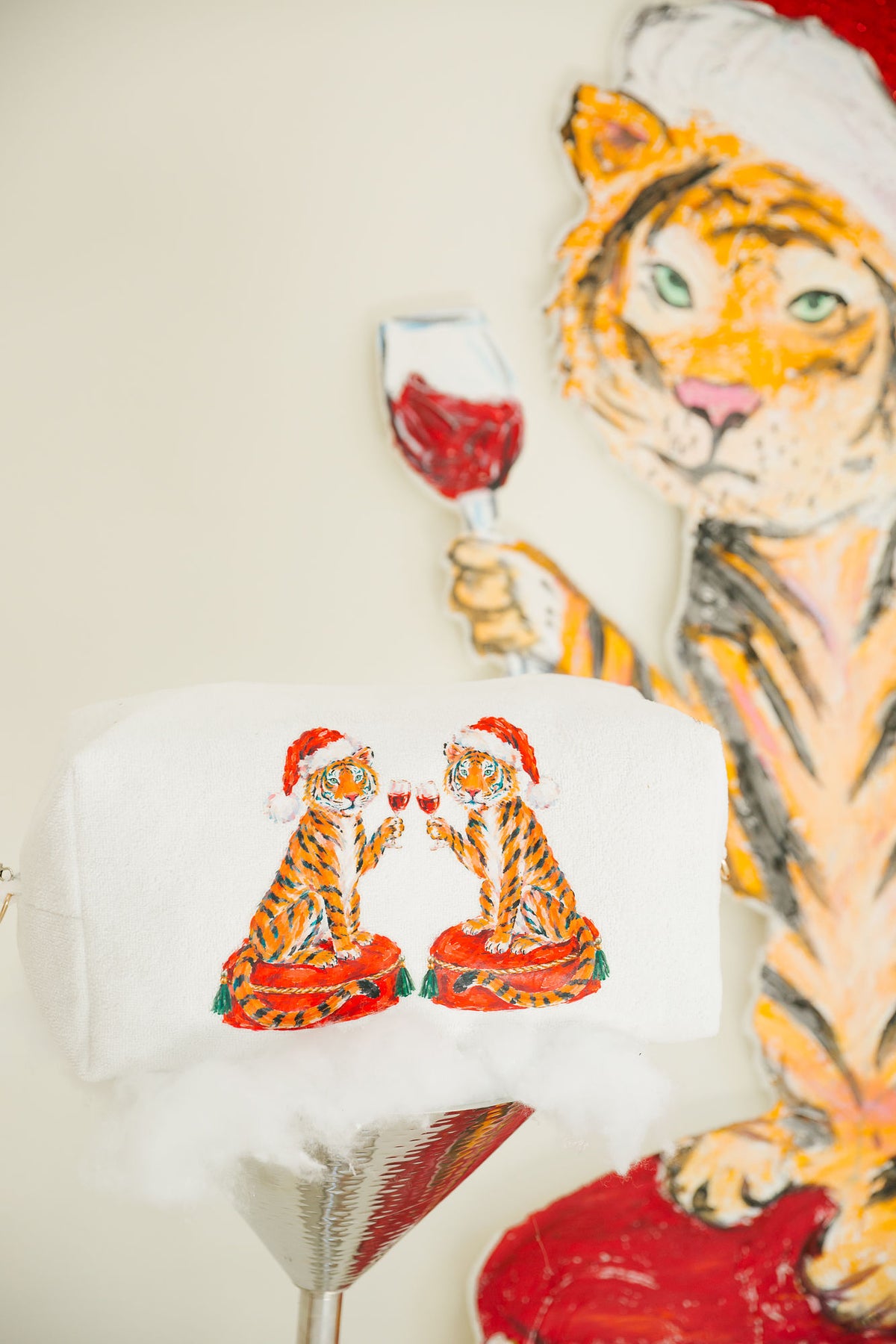THE TIGER TOASTS WHITE TERRY BAG TERRY BAG Judith March