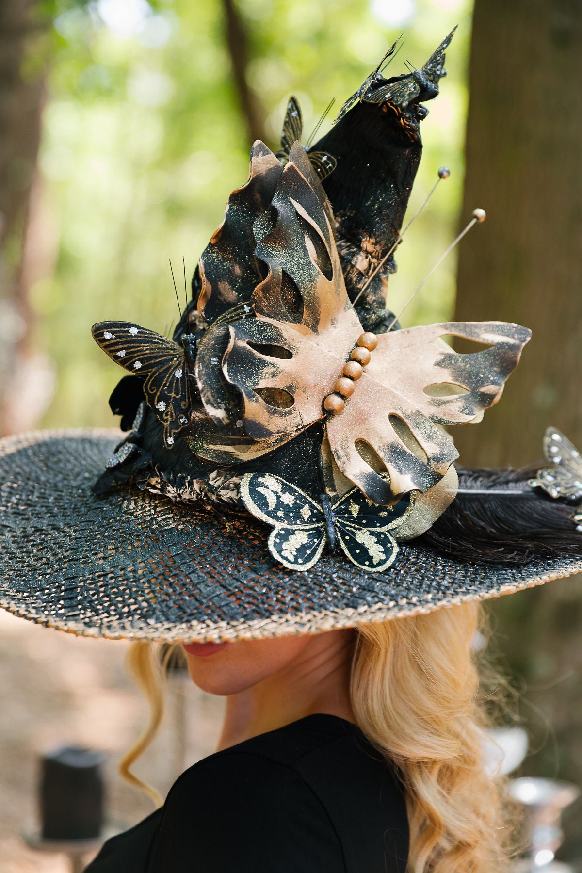 THE FLUTTER & FRIGHT WITCH HAT (ONE OF A KIND) WITCH HAT Judith March