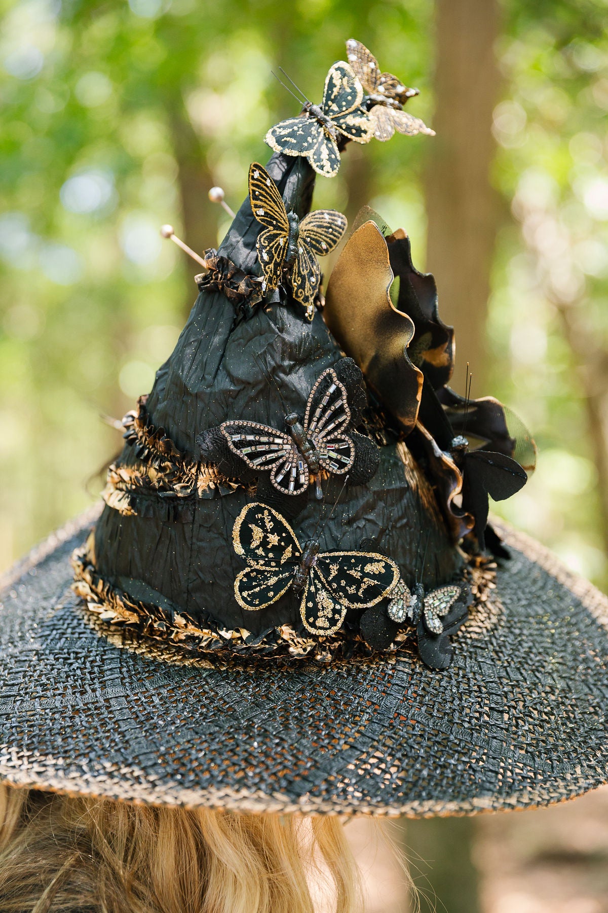 THE FLUTTER & FRIGHT WITCH HAT (ONE OF A KIND) WITCH HAT Judith March