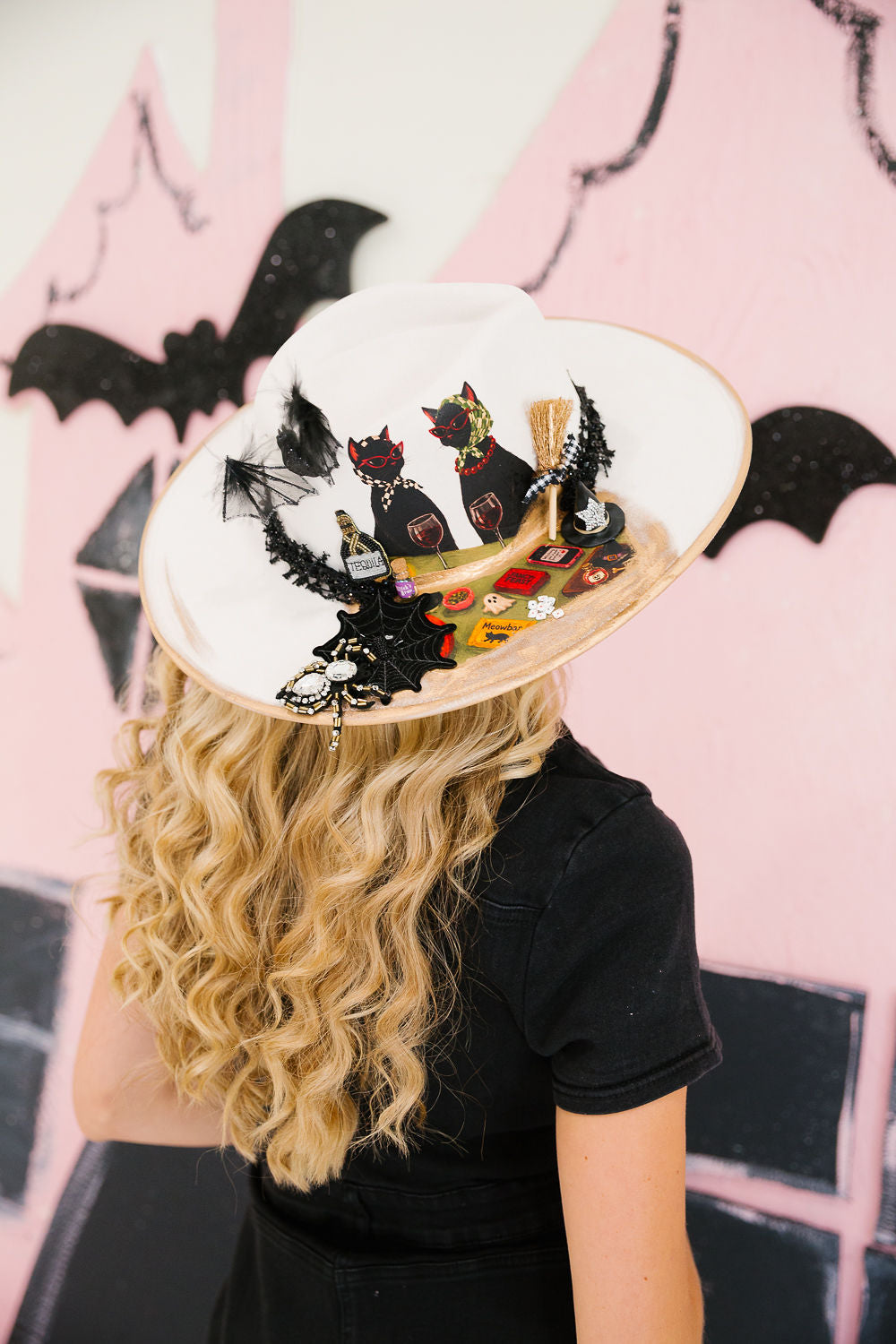 SPOOKY CAT SOCIAL CLUB RANCHER HAT TRUCKER HAT Judith March
