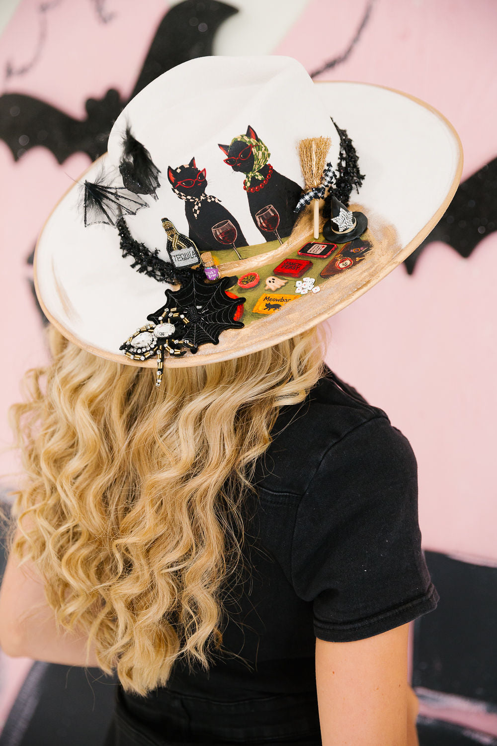 SPOOKY CAT SOCIAL CLUB RANCHER HAT TRUCKER HAT Judith March
