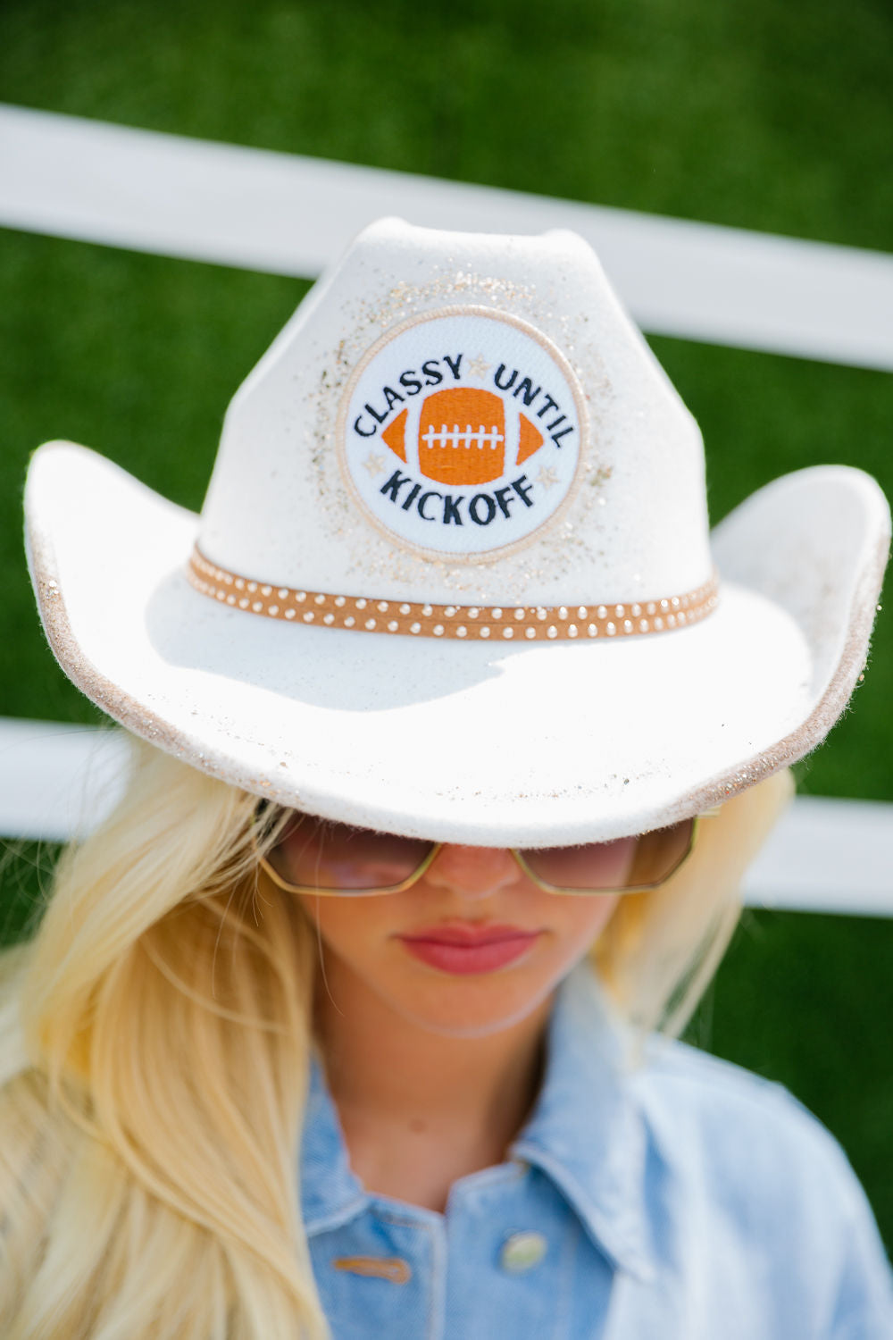 CLASSY UNTIL KICKOFF WHITE RANCHER HAT RANCHER HAT Judith March   