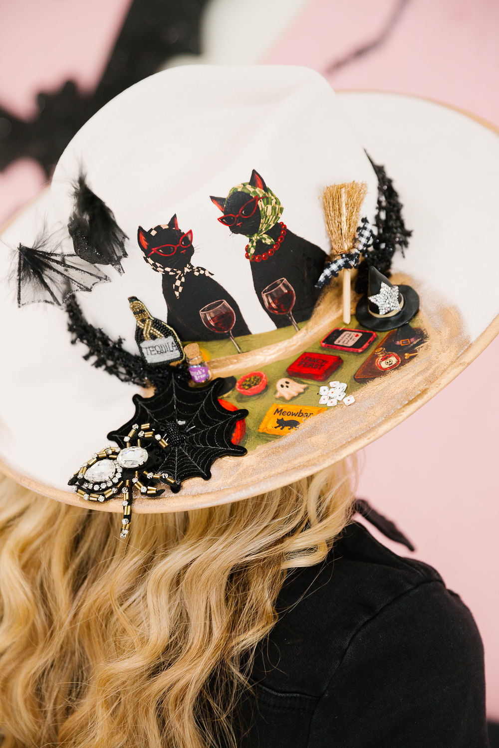 SPOOKY CAT SOCIAL CLUB RANCHER HAT TRUCKER HAT Judith March