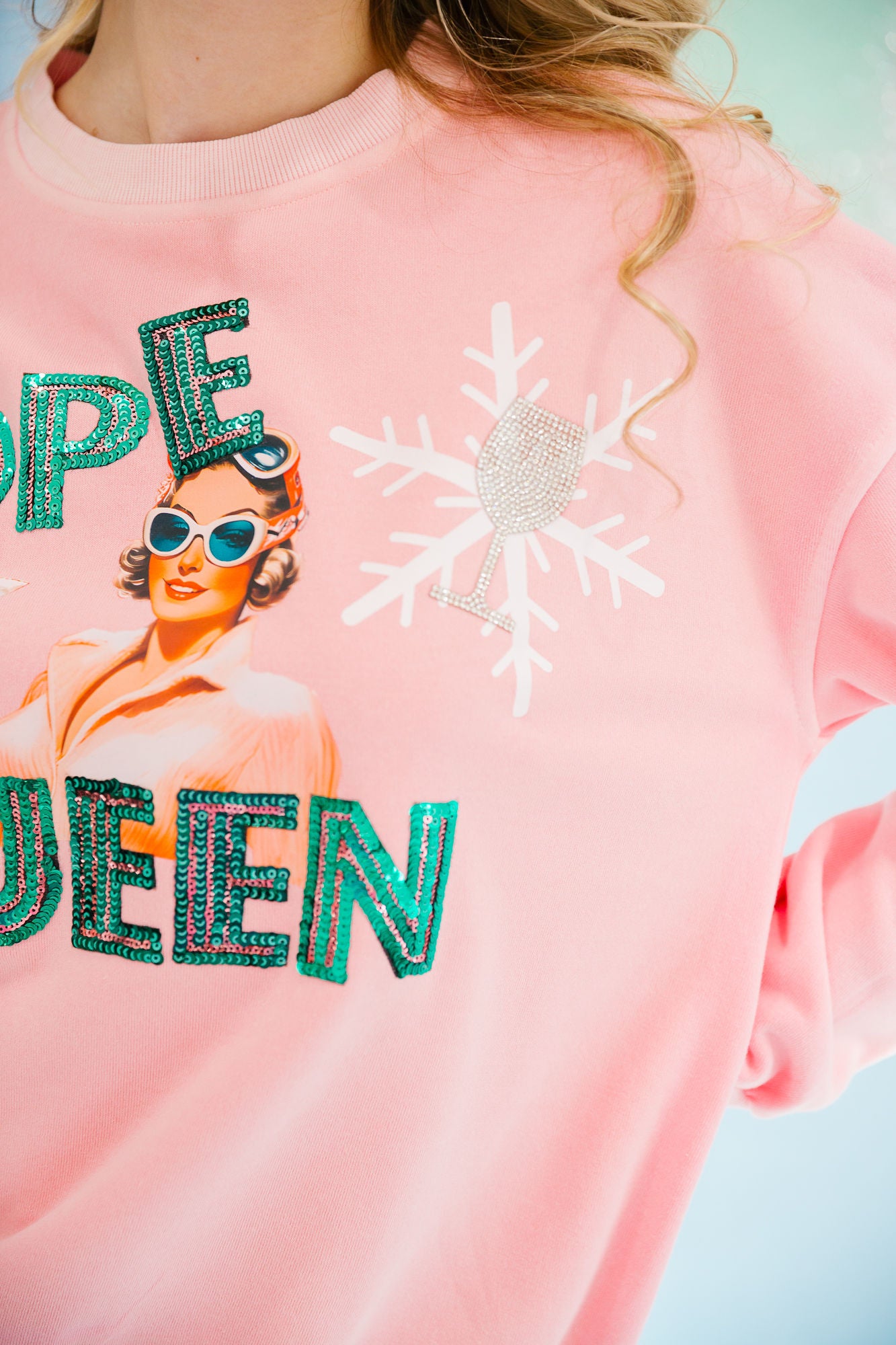 SLOPE QUEEN PINK PULLOVER PULLOVER Judith March