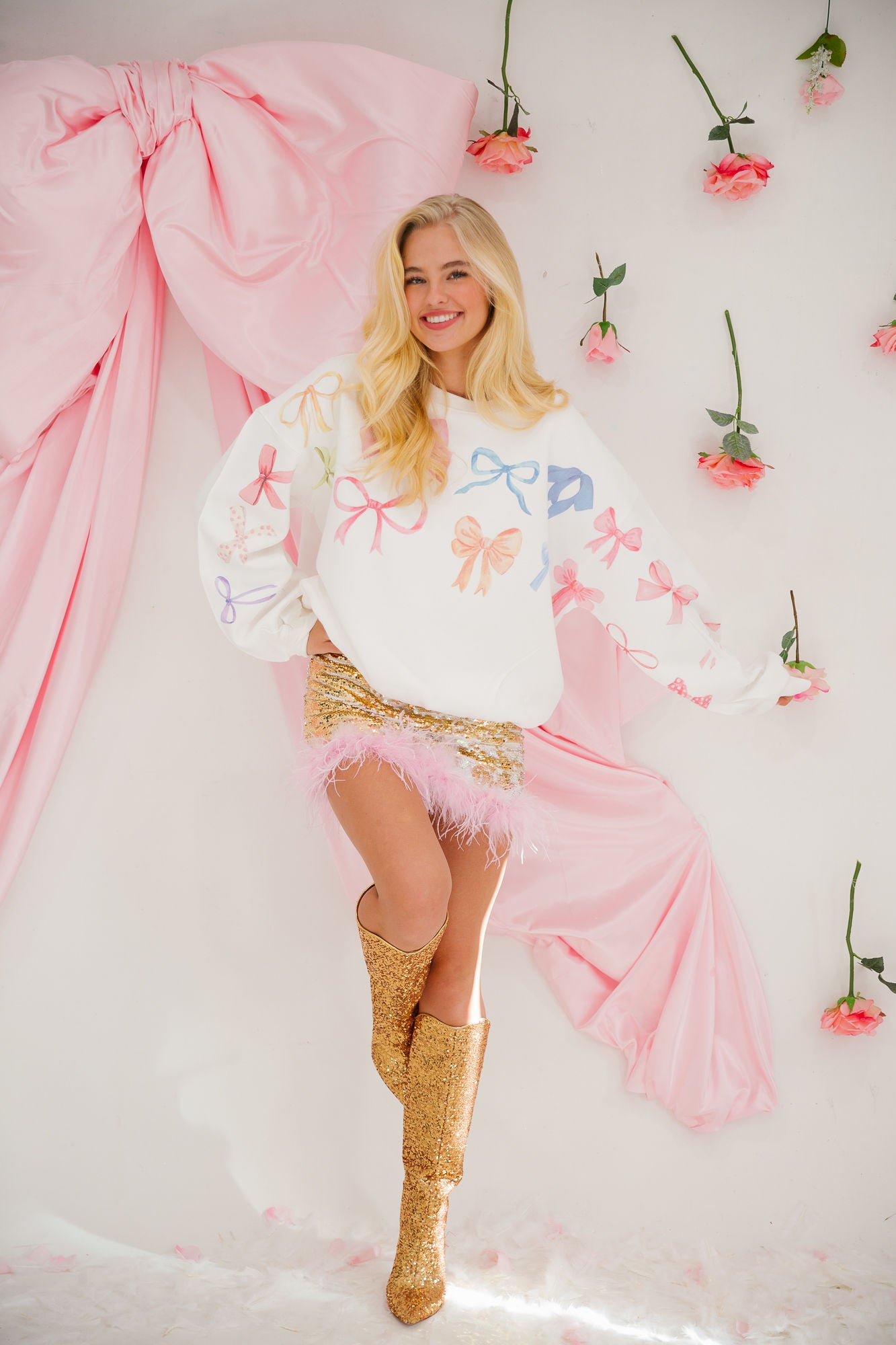 BOW PRINT PULLOVER pullover Judith March   
