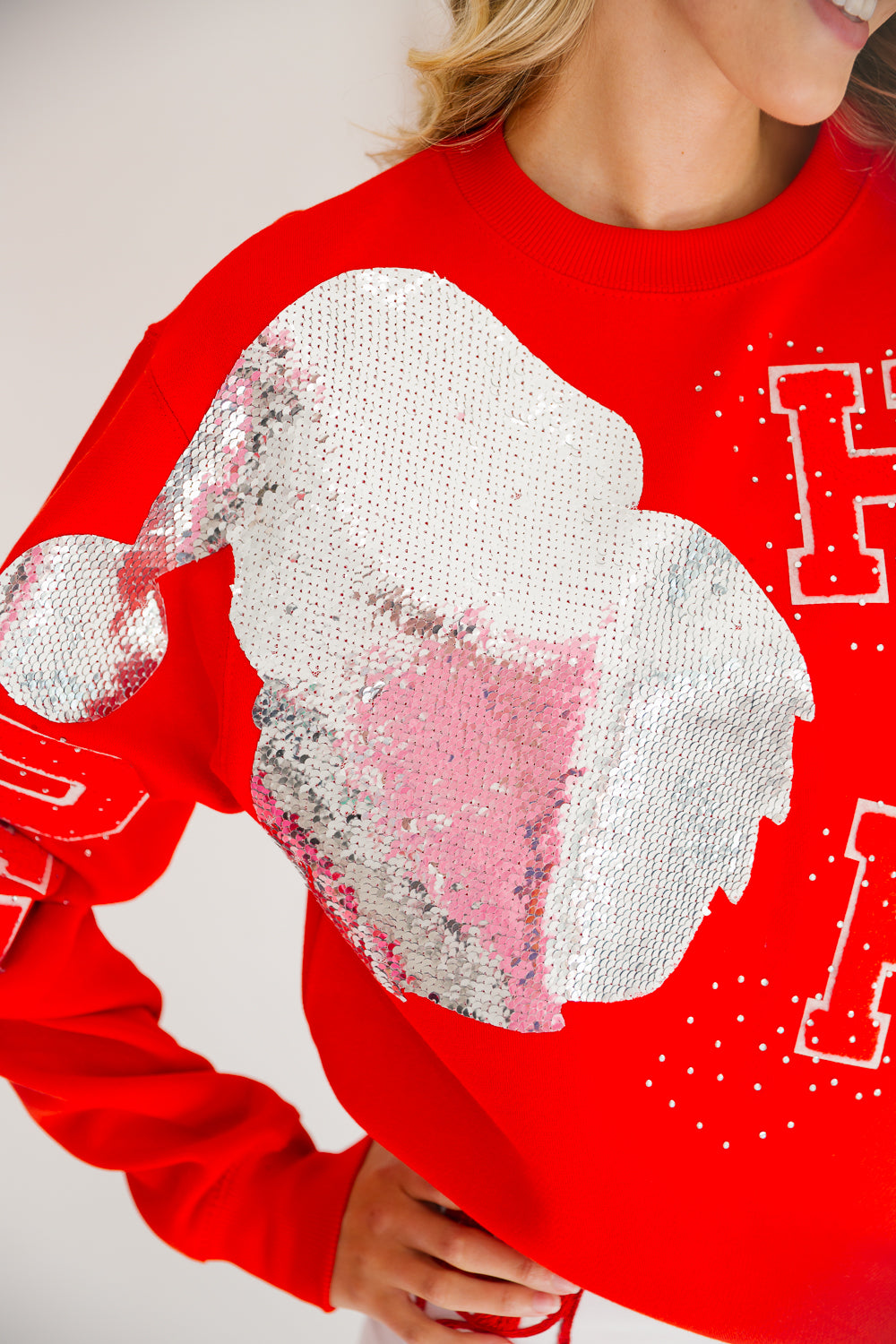 HO HO HO RED PULLOVER PULLOVER Judith March