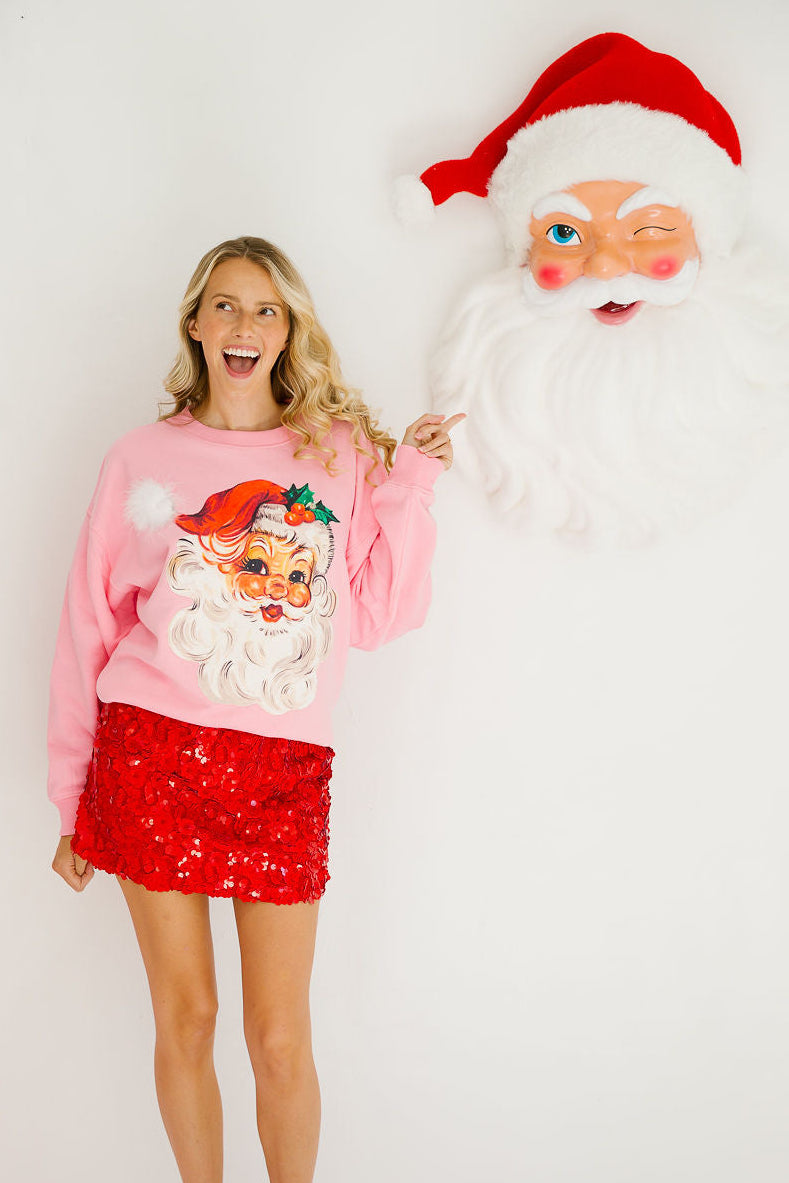 JOLLY SANTA PINK PULLOVER PULLOVER Judith March