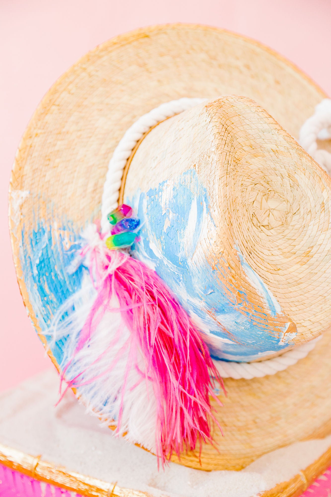 NAUTICAL ABSTRACT SUN HAT RANCHER HAT Judith March