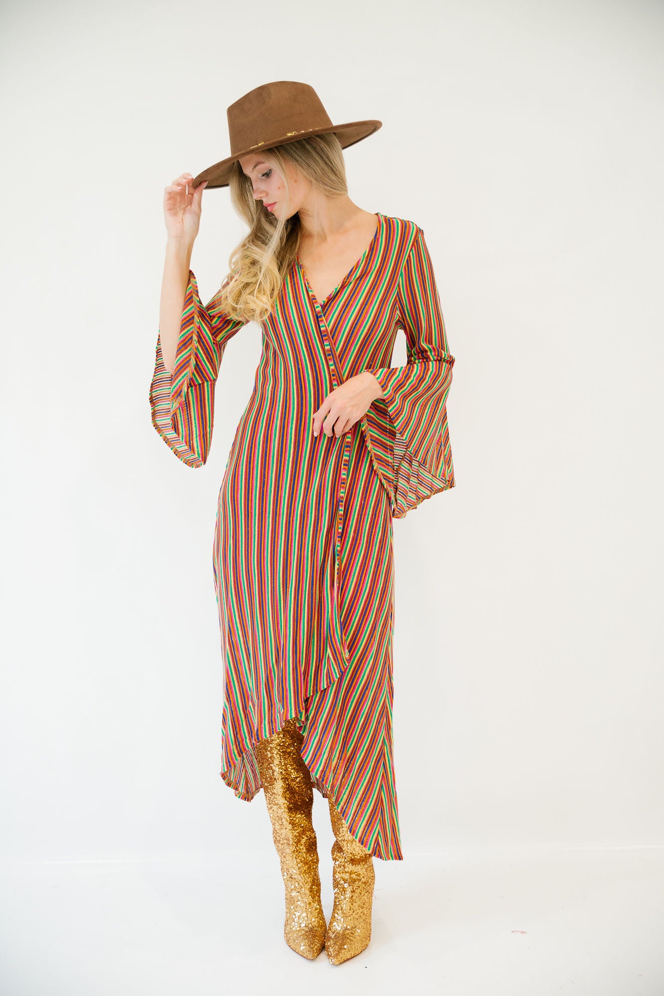 TURKEY CHEERS STRIPED DUSTER DUSTER Judith March