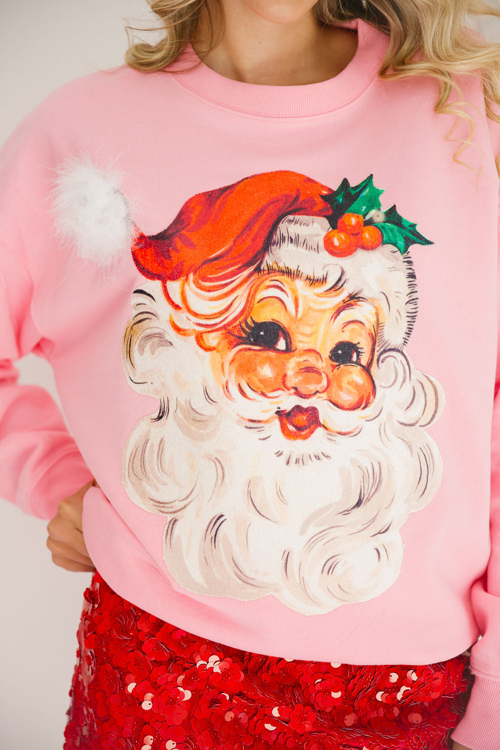 JOLLY SANTA PINK PULLOVER PULLOVER Judith March