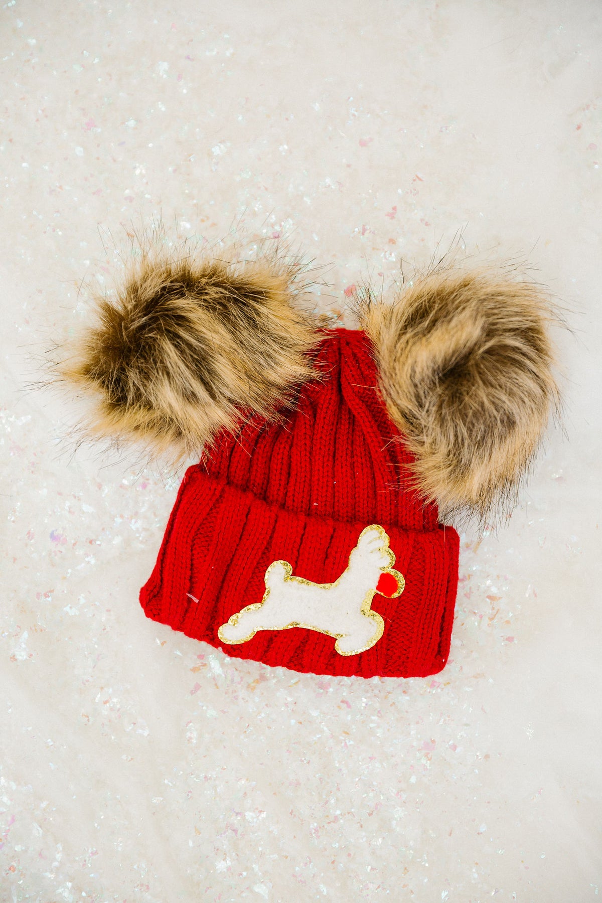 RED NOSE REINDEER MOMMY & ME BEANIES BEANIE Judith March MINI KIDS (RED)