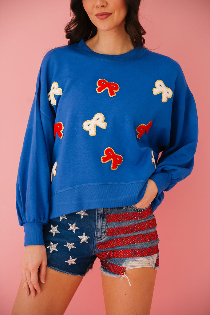 AMERICAN FLAG DENIM SHORTS SHORTS Judith March
