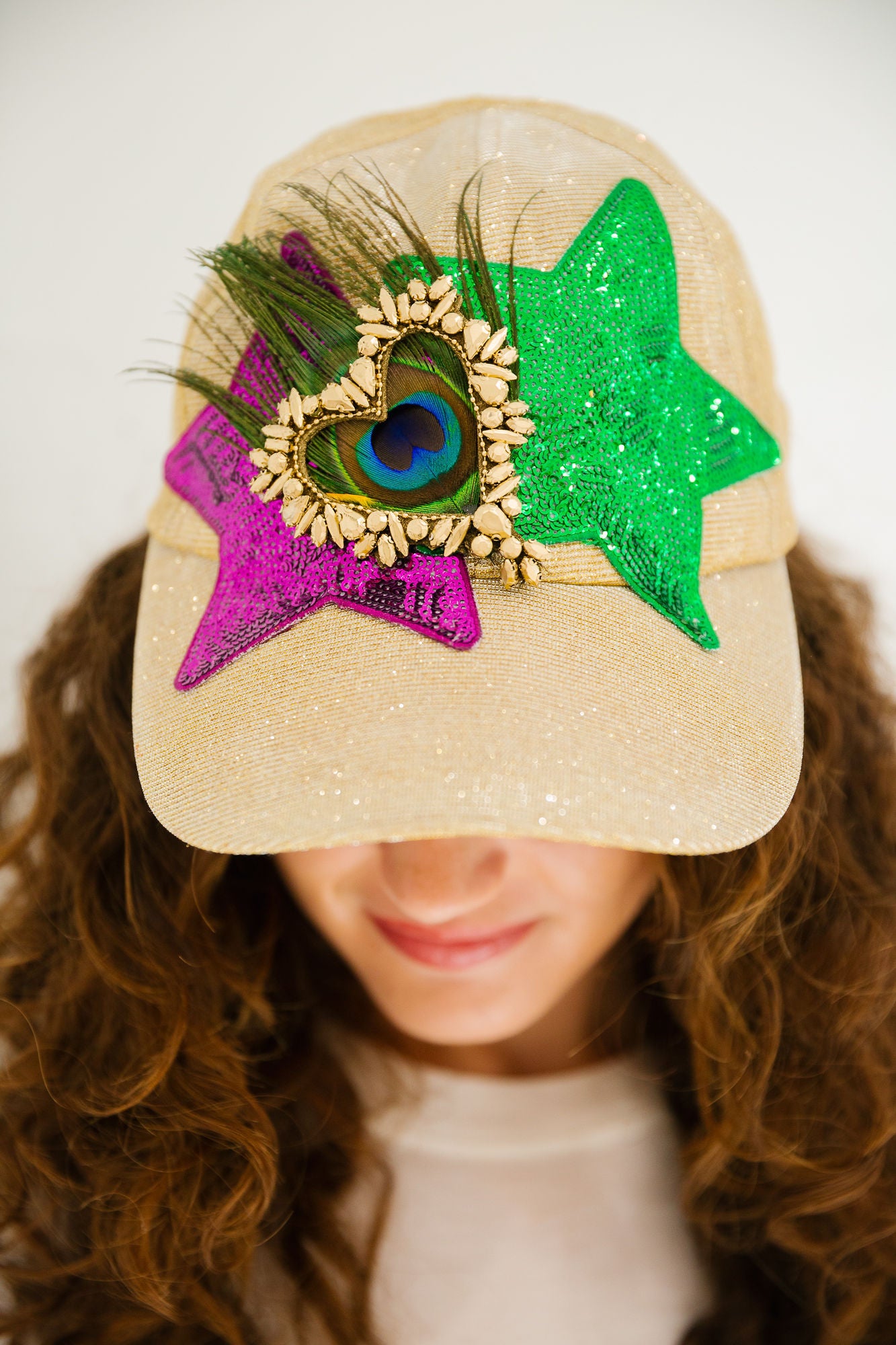 STAR OF THE PARTY GOLD HAT TRUCKER HAT Judith March