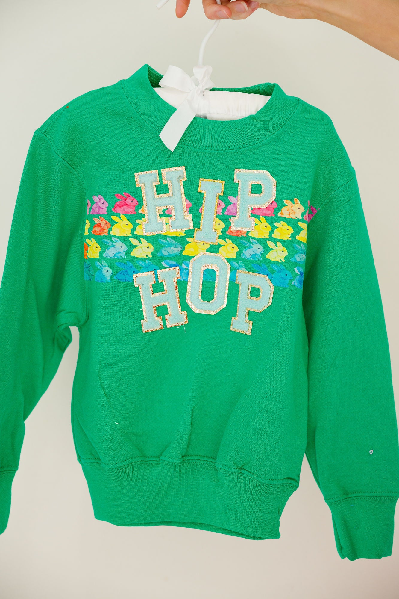 MINI KIDS HIP HOP GREEN PULLOVER PULLOVER Judith March