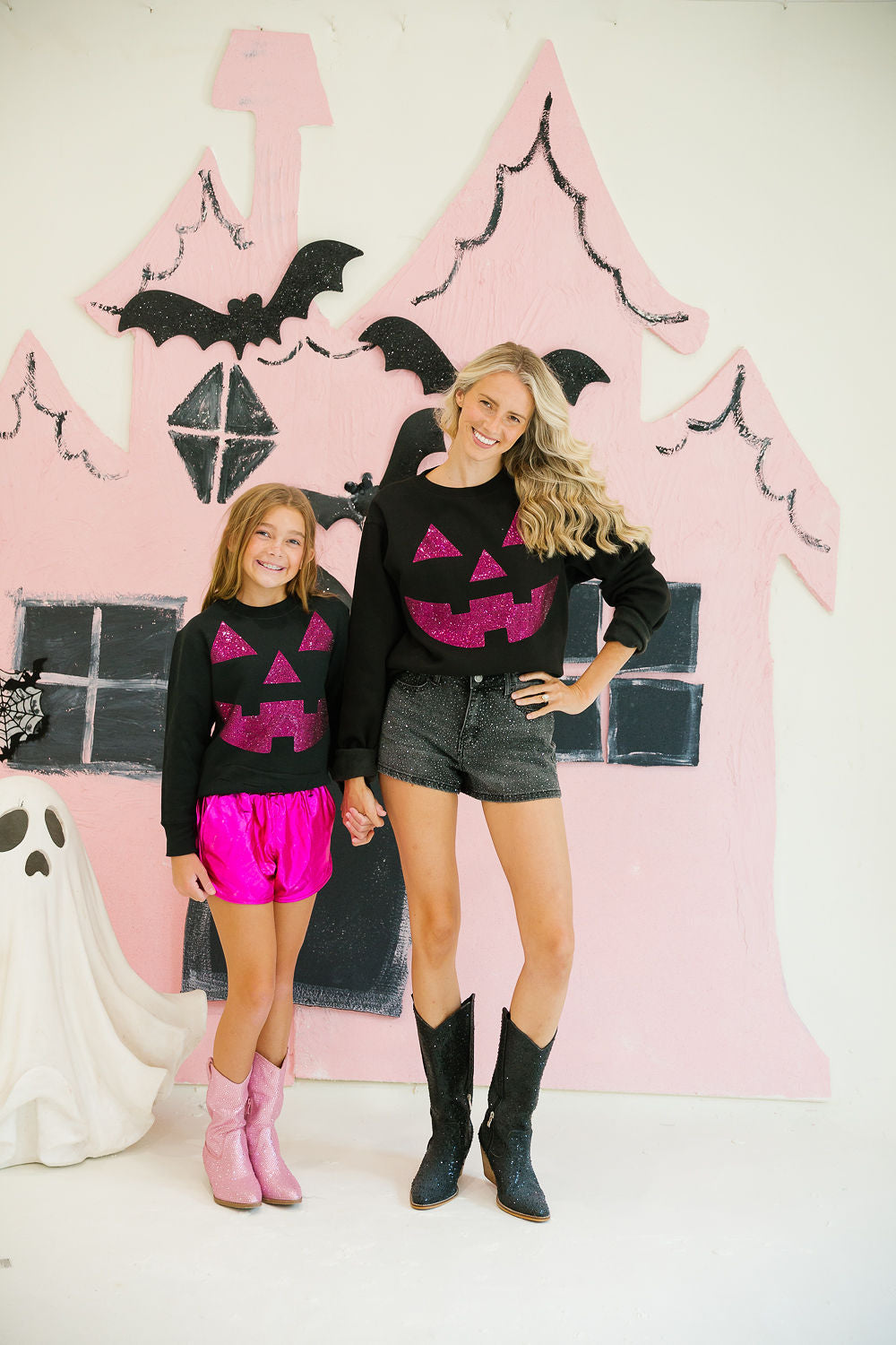 PUMPKIN FACE BLACK PULLOVER