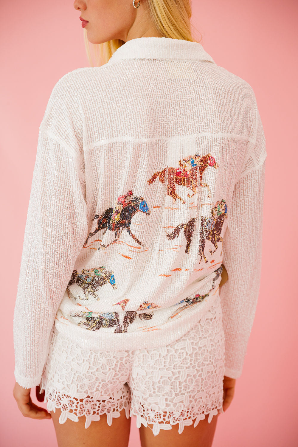 FRONT RUNNER SEQUIN BUTTON DOWN Button Down Judith March