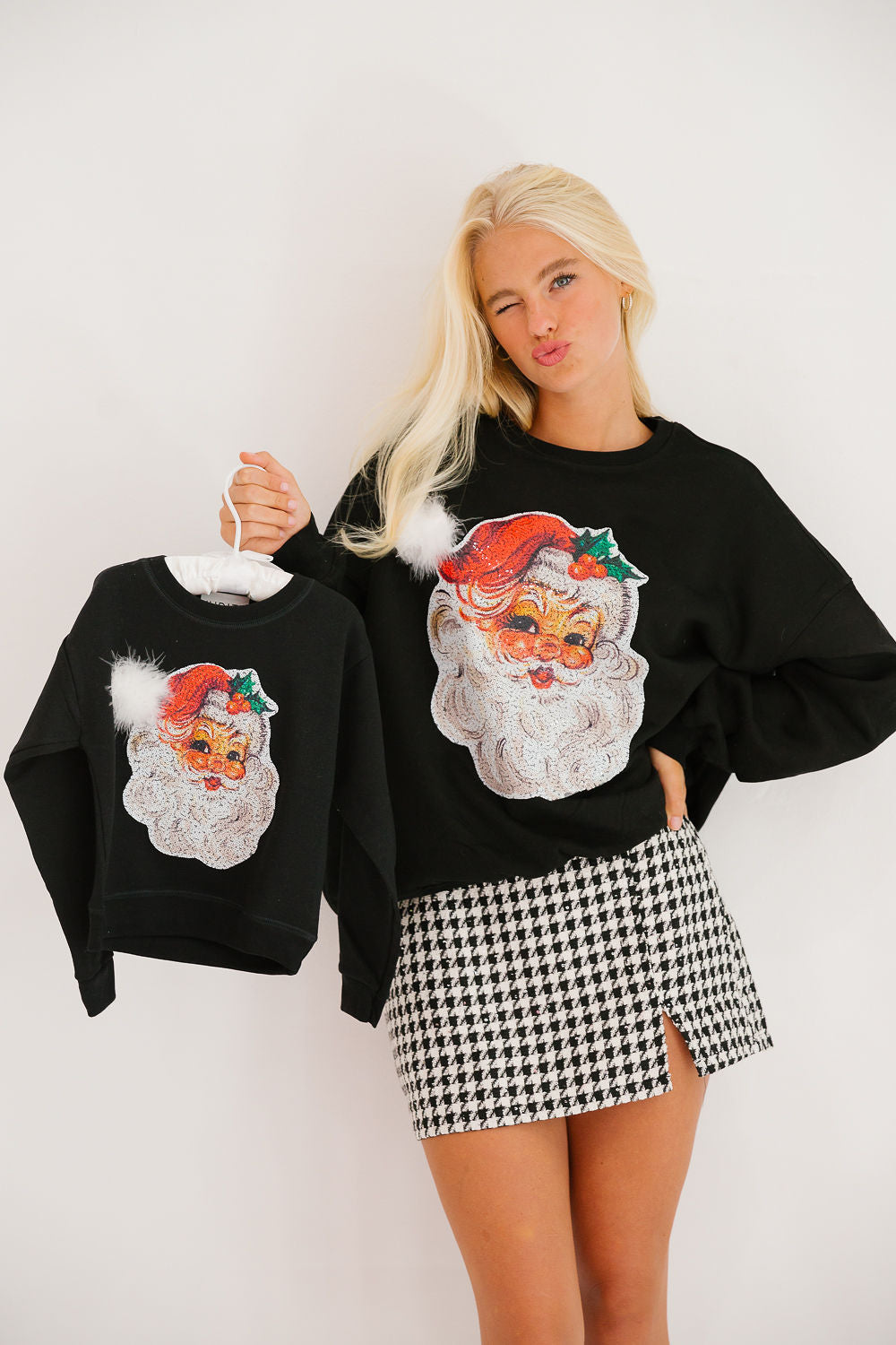 MINI KIDS JOLLY SANTA BLACK PULLOVER PULLOVER Judith March