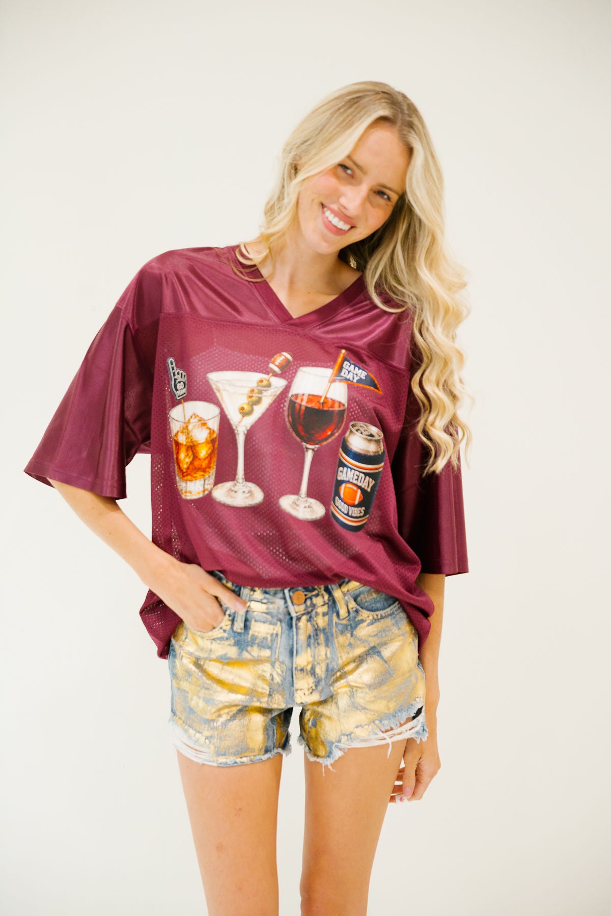 COCKTAILS & KICKOFFS MAROON JERSEY