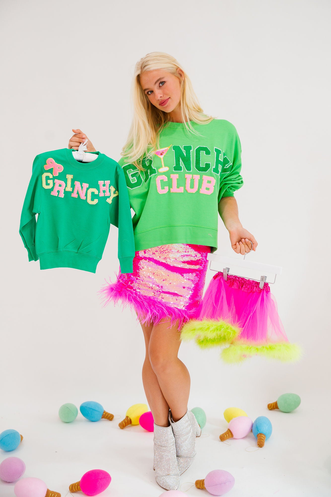 MINI KIDS GRINCHY GREEN PULLOVER PULLOVER Judith March