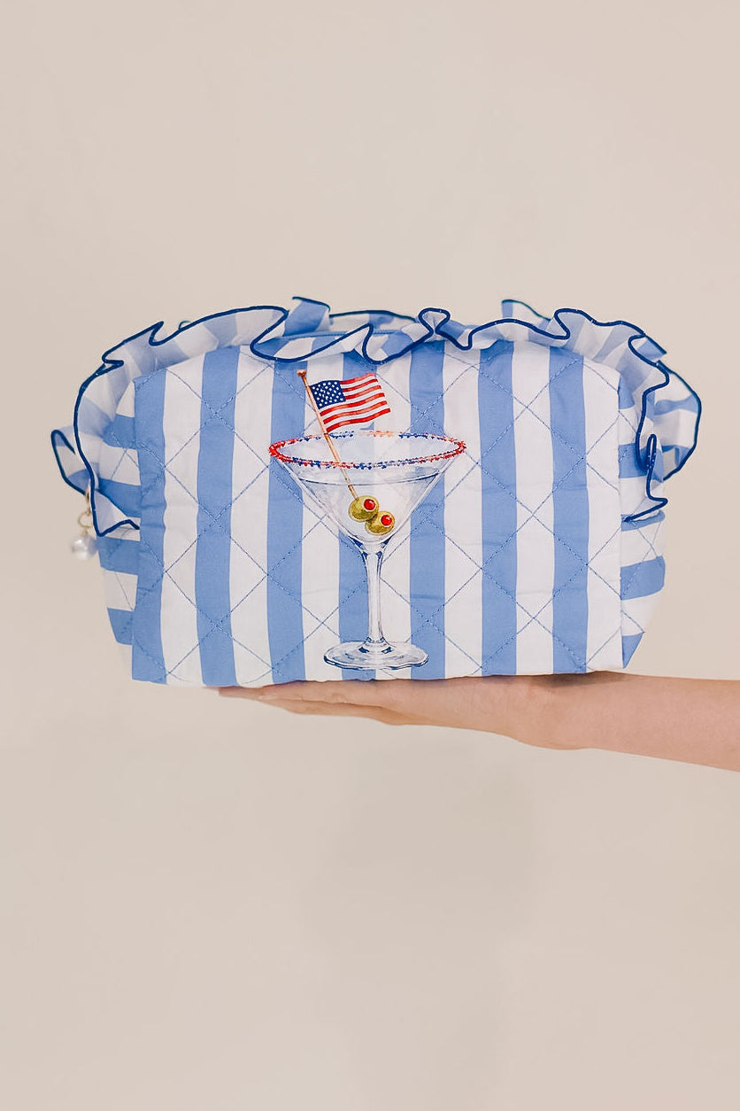 FREEDOM COCKTAIL STRIPED TRAVEL BAG PURSE Judith March