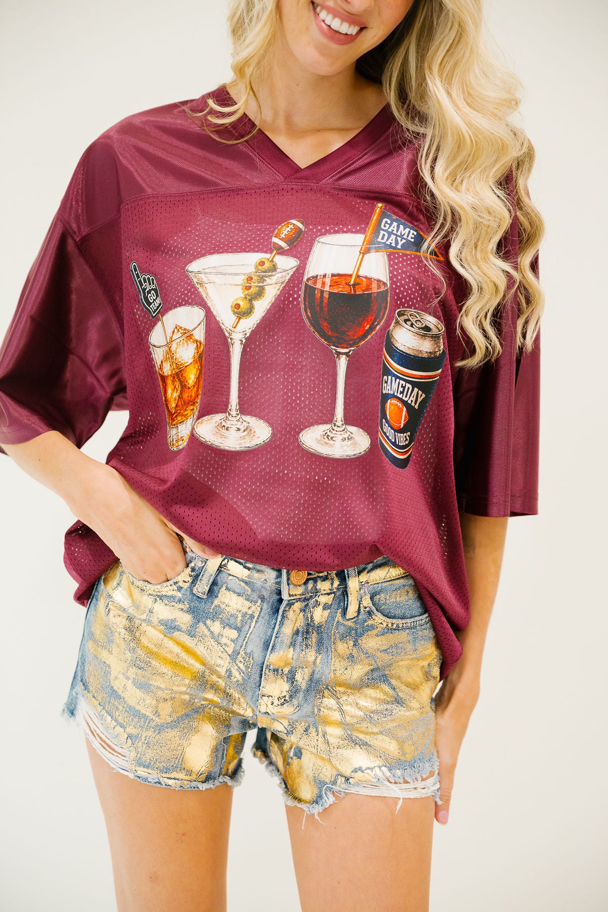 COCKTAILS & KICKOFFS MAROON JERSEY