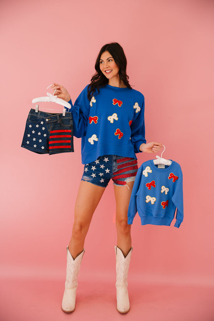 AMERICAN FLAG DENIM SHORTS SHORTS Judith March