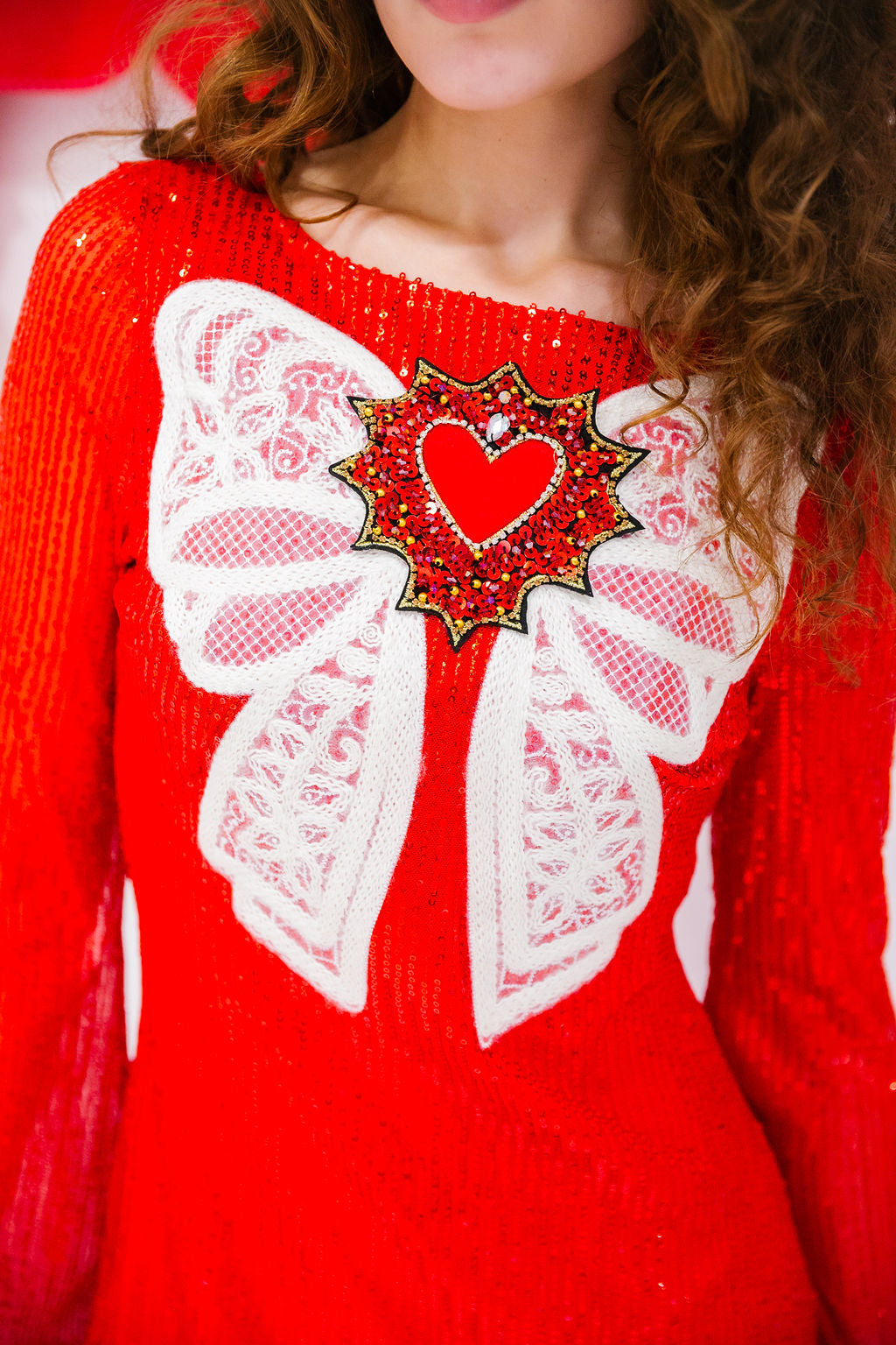LOVE AND LACE RED SEQUIN DRESS DRESS Judith March