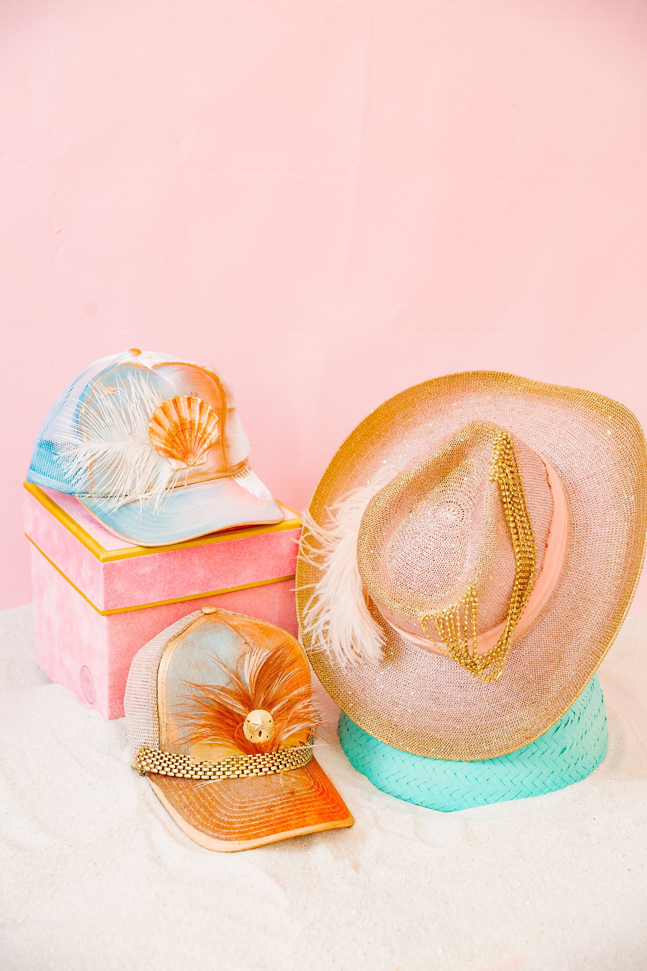 GOLDEN BIRD FRINGE SUN HAT RANCHER HAT Judith March