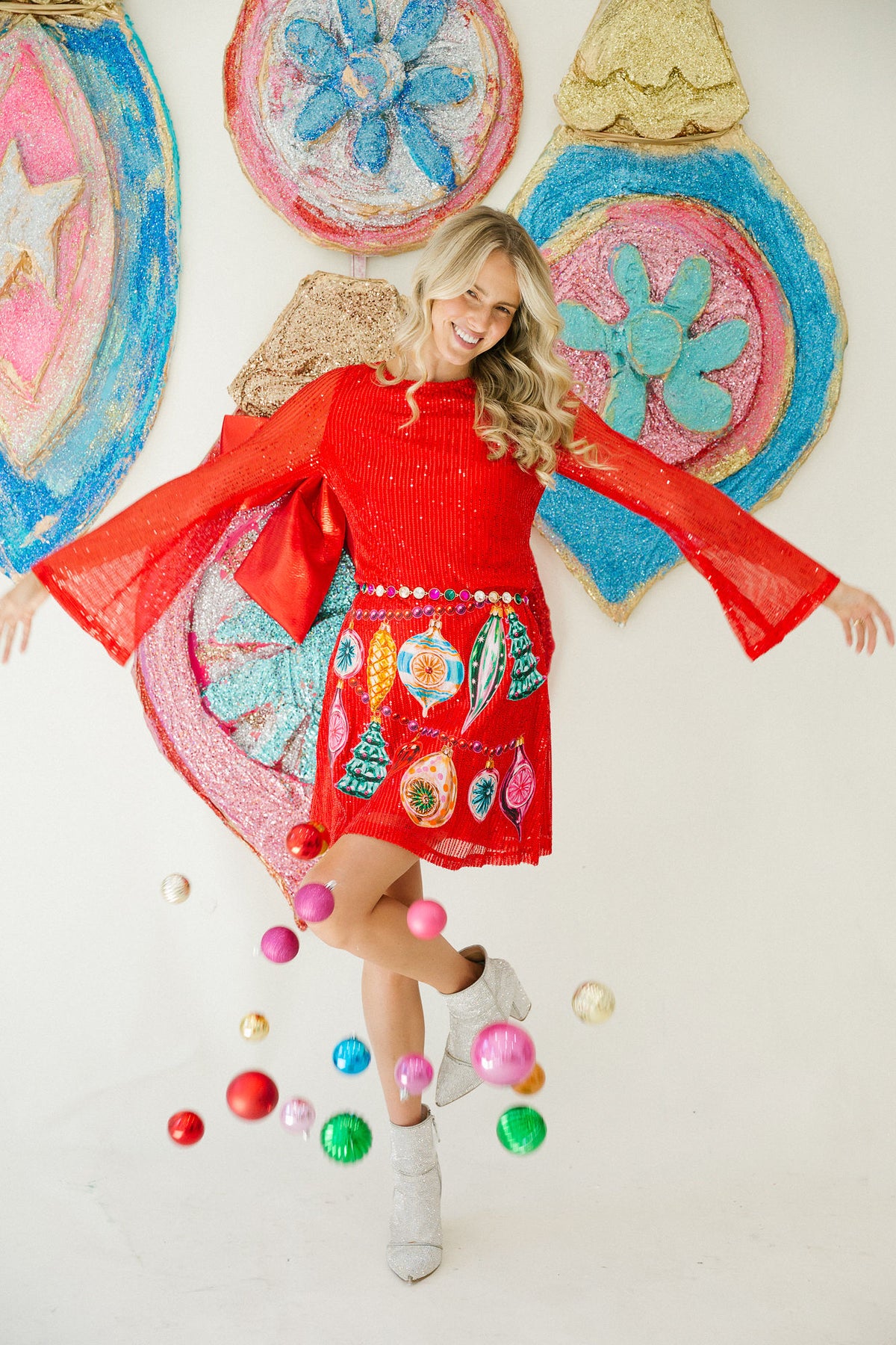 DECK THE HALLS RED SEQUIN DRESS DRESS Judith March