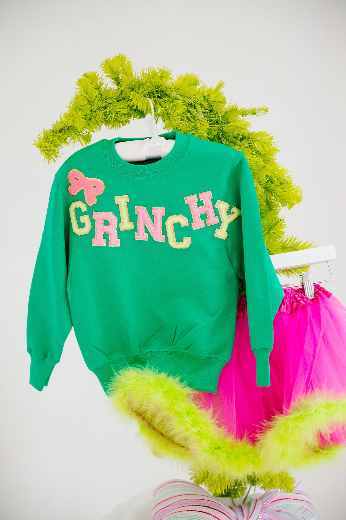 MINI KIDS GRINCHY GREEN PULLOVER PULLOVER Judith March